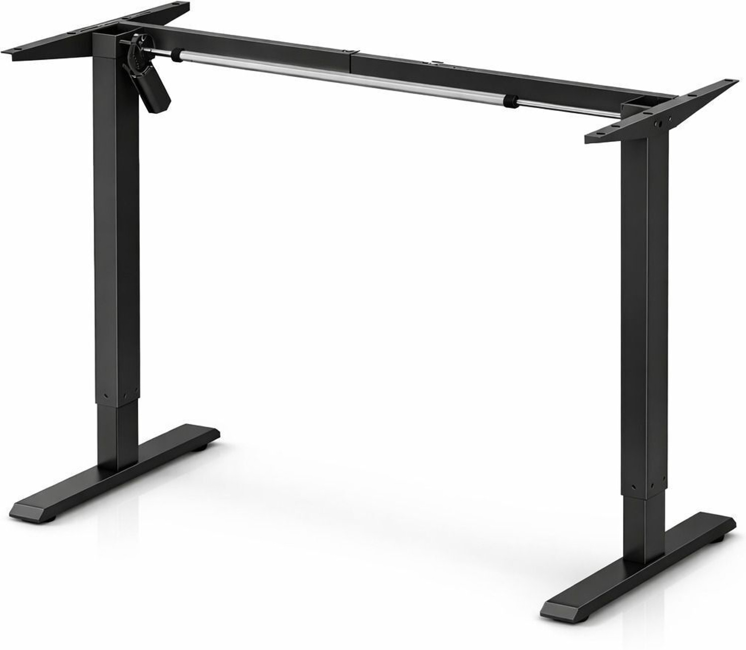 Image of Hepox Studio Electric height adjustable desk frame Only Metal Computer Desk (Straight, Finish Color - Black, DIY(Do-It-Yourself))