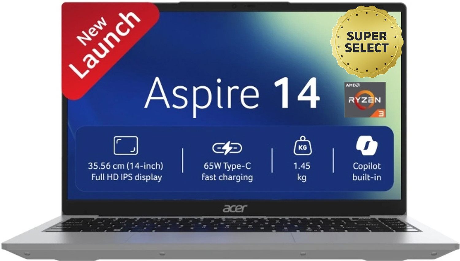 Acer Aspire 14 AMD Ryzen 3 3200U 8GB/256GB SSD - Image 6