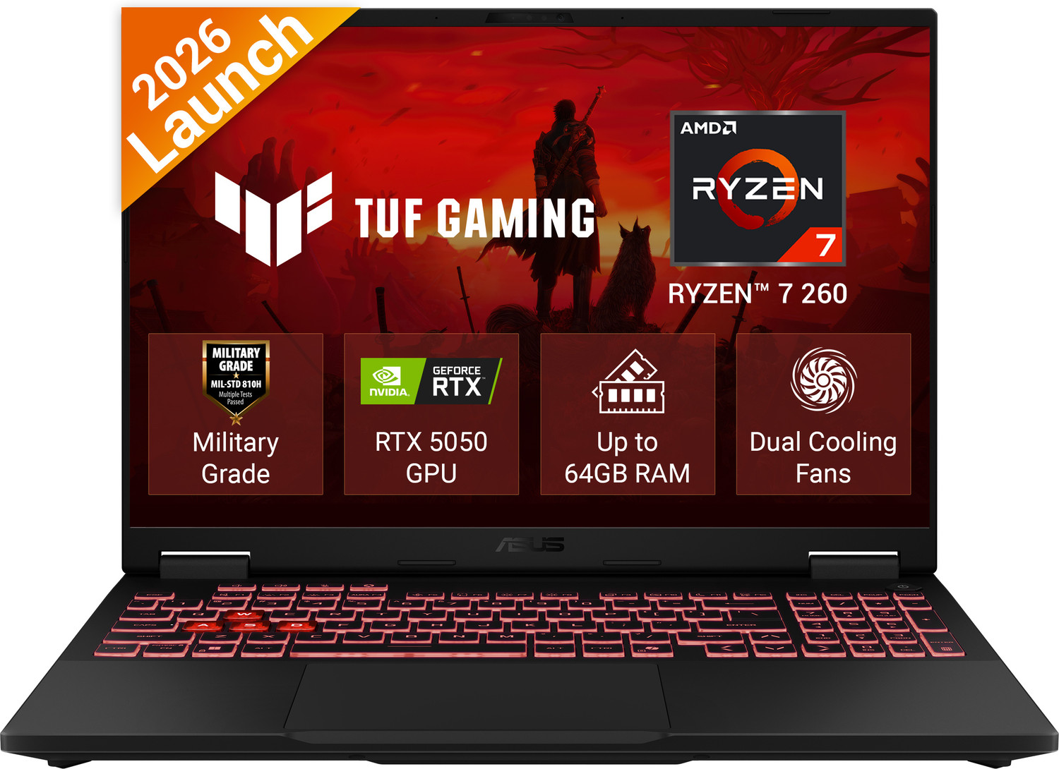ASUS TUF Gaming A16 (2026) AMD Ryzen 7 260 16GB 512GB - Image 1