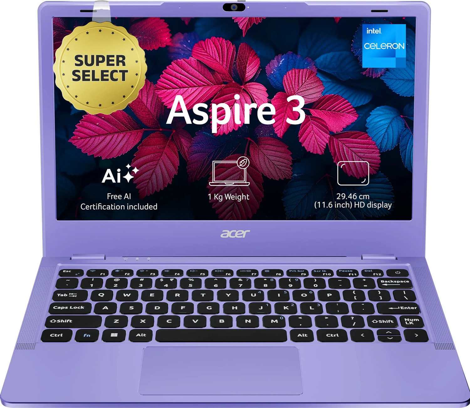 Image of Acer Aspire ES 15 AMD APU Dual Core E1 E1-2500 - (4 GB /1 TB HDD /Windows 10 Home) Laptop (15.6 Inch, Diamond Black, 2.4 kg)