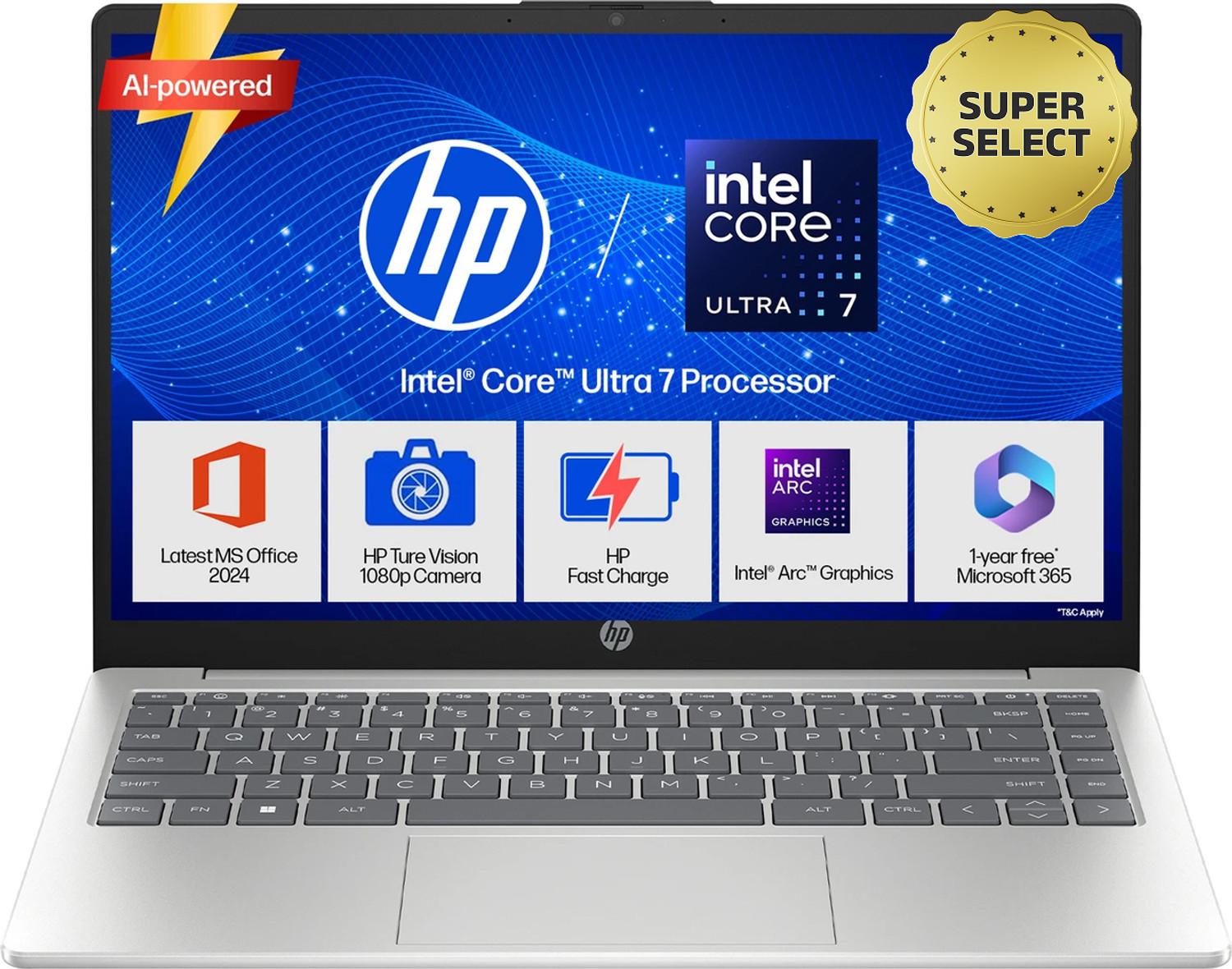 HP 14 AI PC Intel Core Ultra 7 155H 14-inch Laptop - Image 6