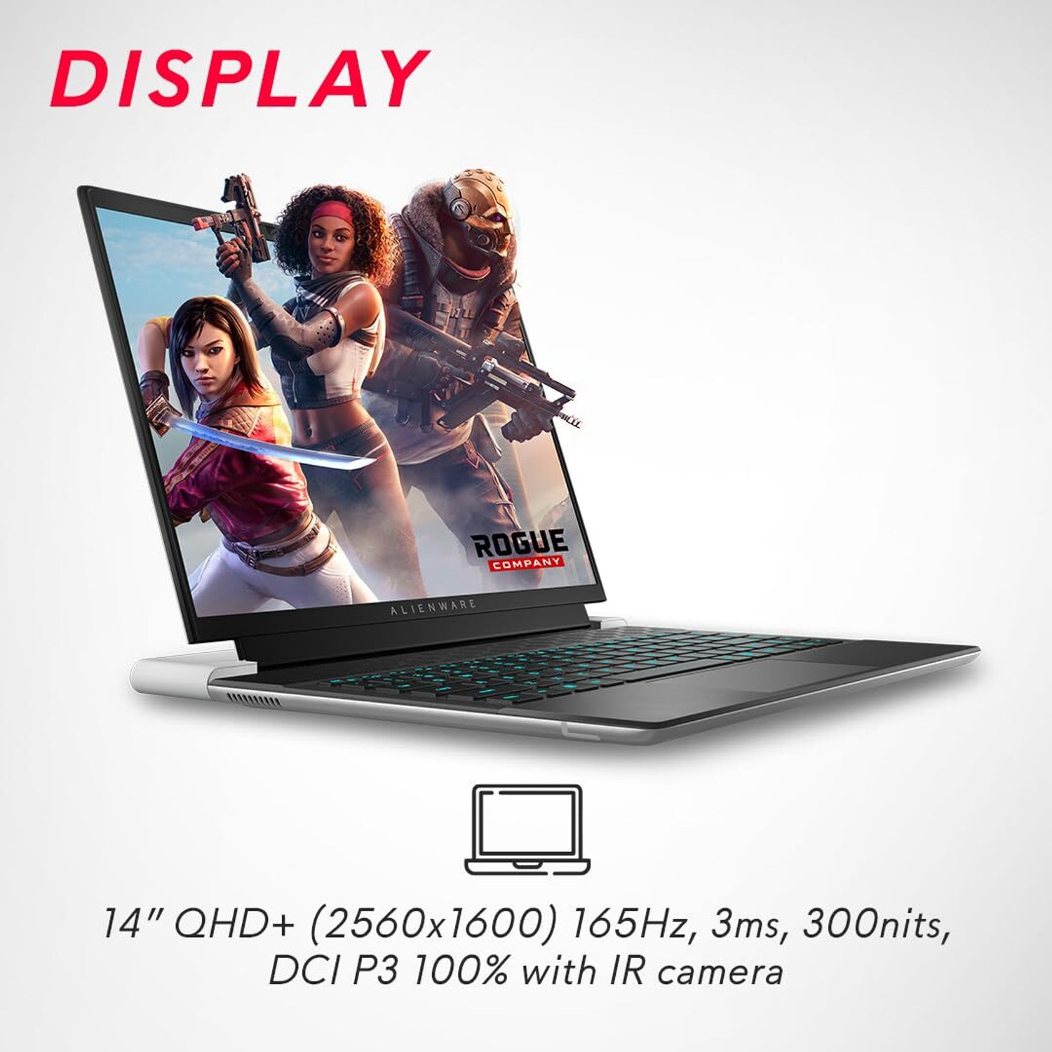Image of DELL Alienware x14 R2 Intel Core i7 13th Gen 13620H - (16 GB /1 TB SSD /Windows 11 Home /6 GB Graphics /NVIDIA GeForce RTX RTX 4050 6GB GDDR6 /165 Hz /60 W) X14 R2 Gaming Laptop (14 Inch, Lunar Silver, 2.08 kg, With MS Office)