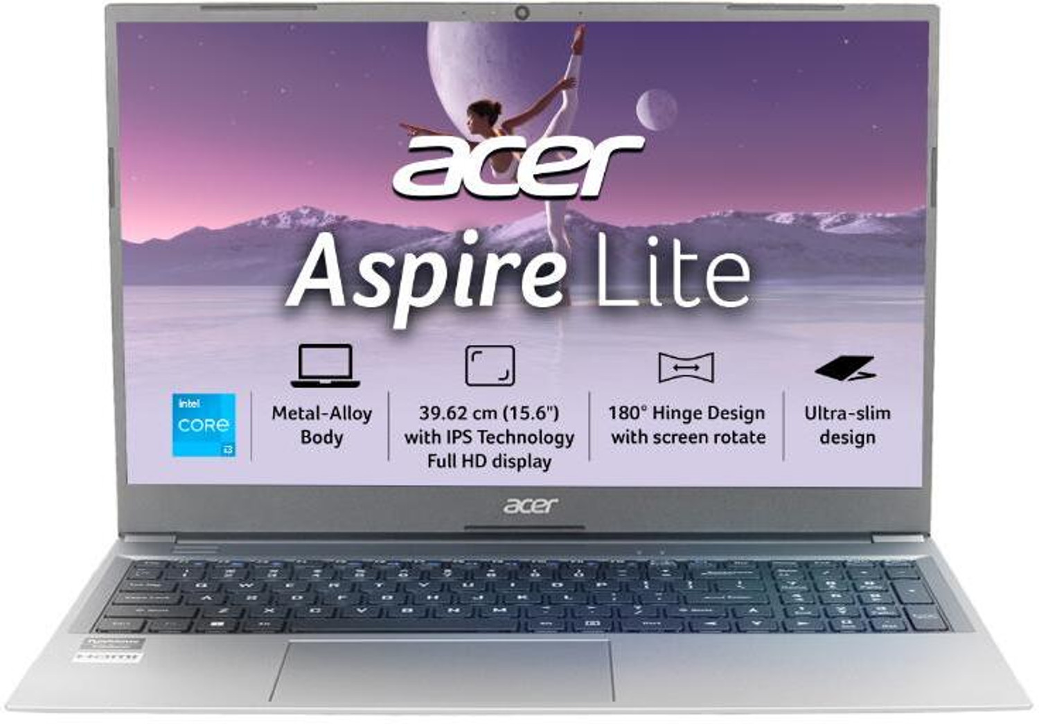 Acer Aspire Intel Core i3 13th Gen 1315U - (8 GB/256 GB SSD/Windows 11 Home) AL15-53 Notebook (15.6 inch, Steel Gray, 1.59 kg, With MS Office) - Image 1