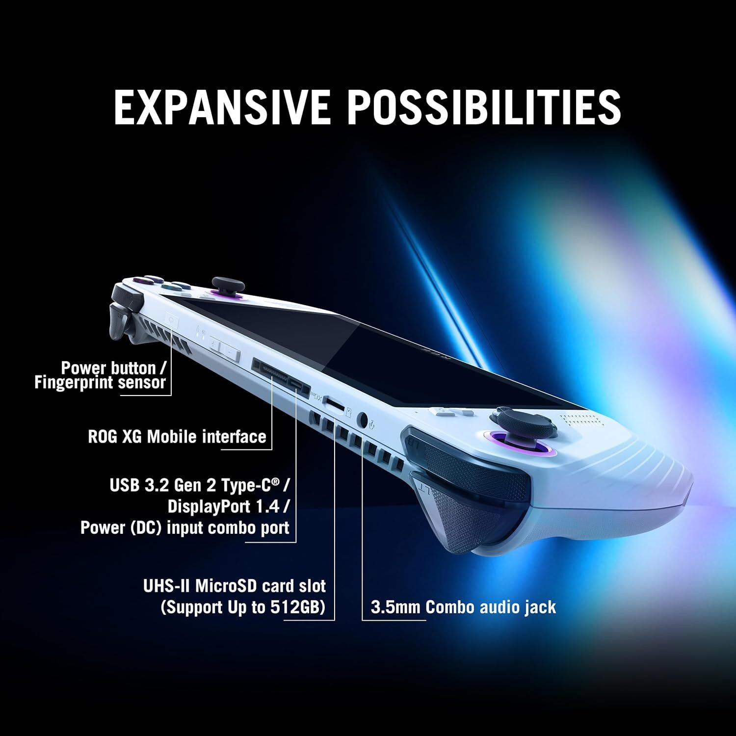 Image of ASUS AMD Ryzen Z1 Extreme - (16 GB /512 GB SSD /Windows 11 Home) RC71L-NH001W Handheld Gaming PC (7 Inch, Pure White)