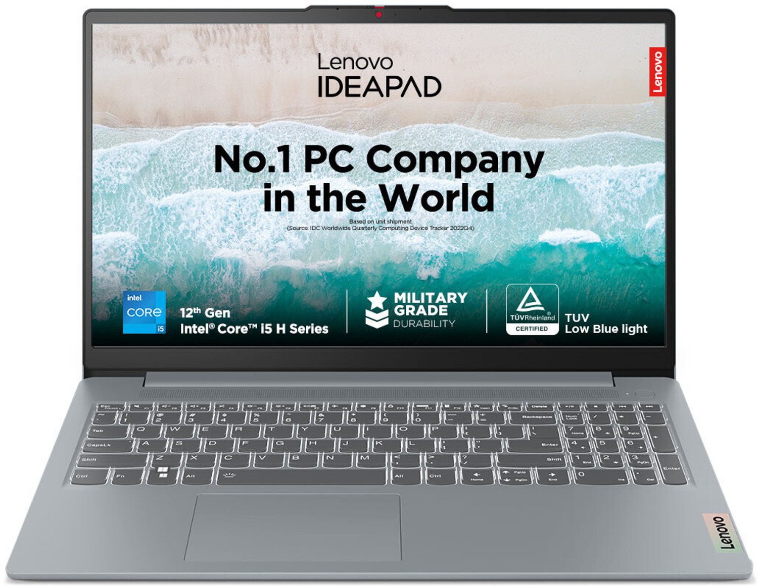 Image of Lenovo Intel Core i5 12th Gen - (16 GB /512 GB SSD /Windows 11 Home) 15IAH8 Thin and Light Laptop (15.6 inch, Arctic Grey, With MS Office)