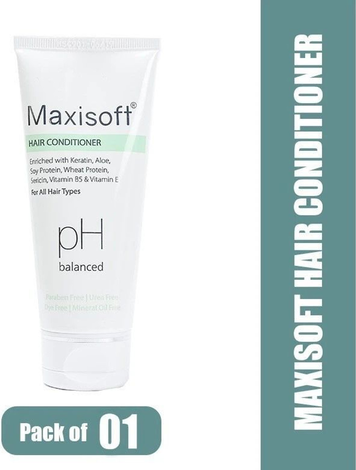 Image of Maxisoft Hair Conditioner 100 ml | With Keratin & Aloe Vera | Paraben Free (400 ml)