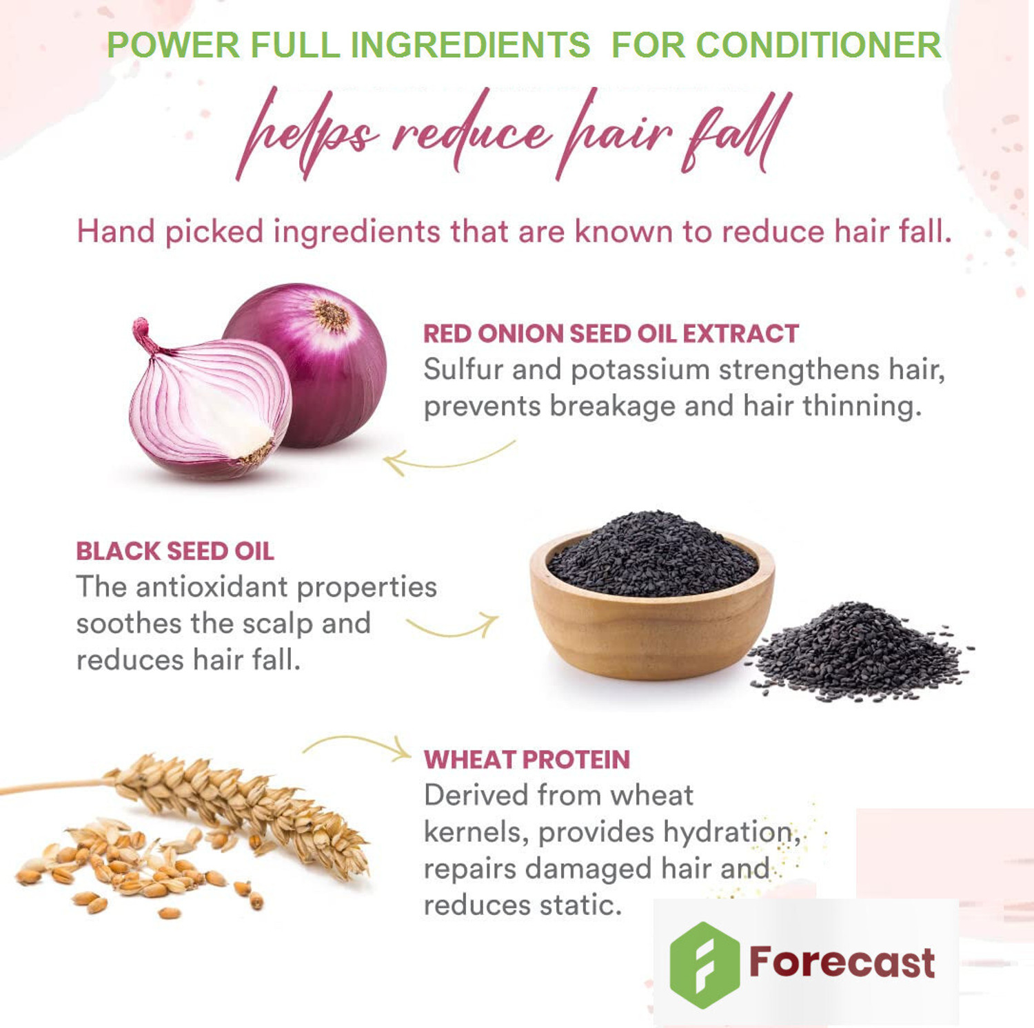 Image of Forecast ''Onion Oil Hair Conditioner 250 ml - For Hair Growth & Frizz Control'' (250 ml)