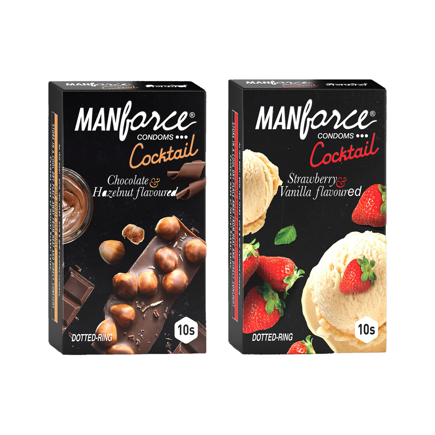 MANFORCE Cocktail Combo Pack (Hazelnut, Chocolate, Strawberry, - Image 1