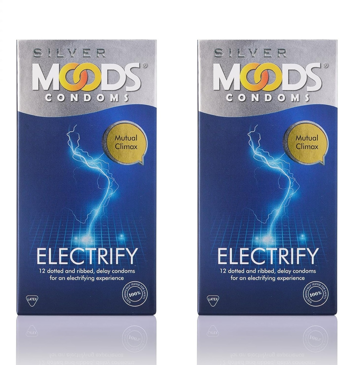 Image of MOODS BUbblegum 12 dotted condom combo pack 1*2 Condom (Set of 2, 24 Sheets)