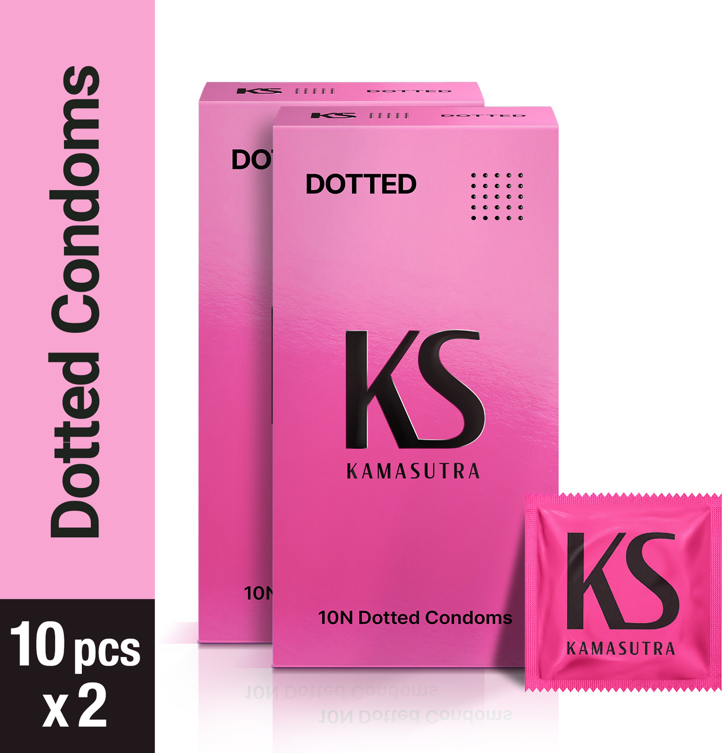 Image of Kamasutra Dotted Condom (24S) Condom (Set of 2, 24 Sheets)