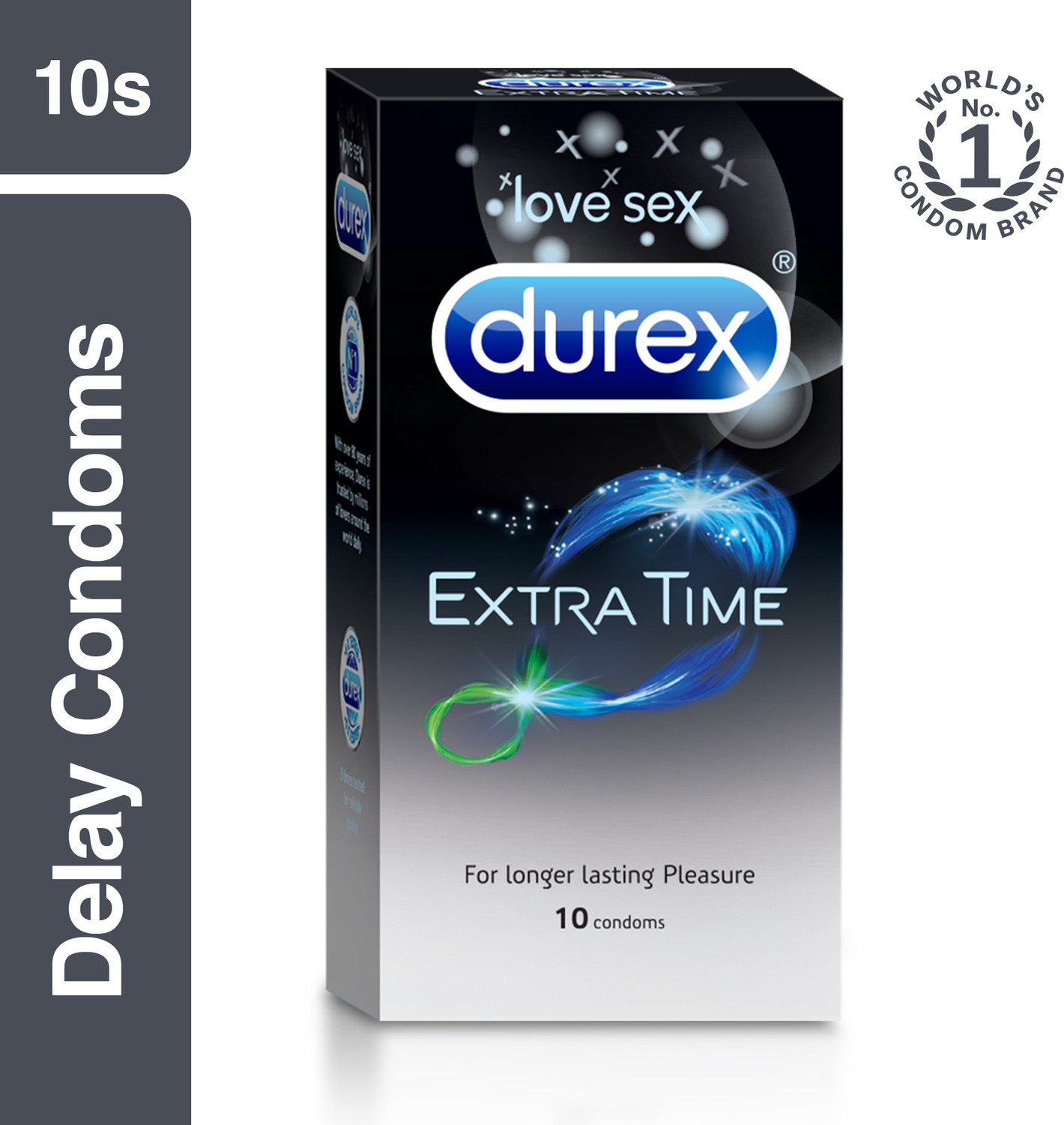 Durex Extra Time Delay Condoms, 3 Pack - Image 1