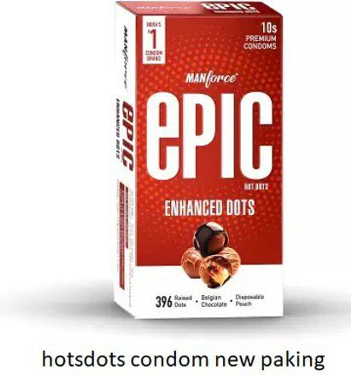 Image of MANFORCE Premium Hotdots Belgian Chocolate with Bigger Dots & Overtime Pineapple 3in1 (Ribbed, Contour, Dotted) Condoms - 10s (Pack of 2) Condom (Set of 2, 20 Sheets)