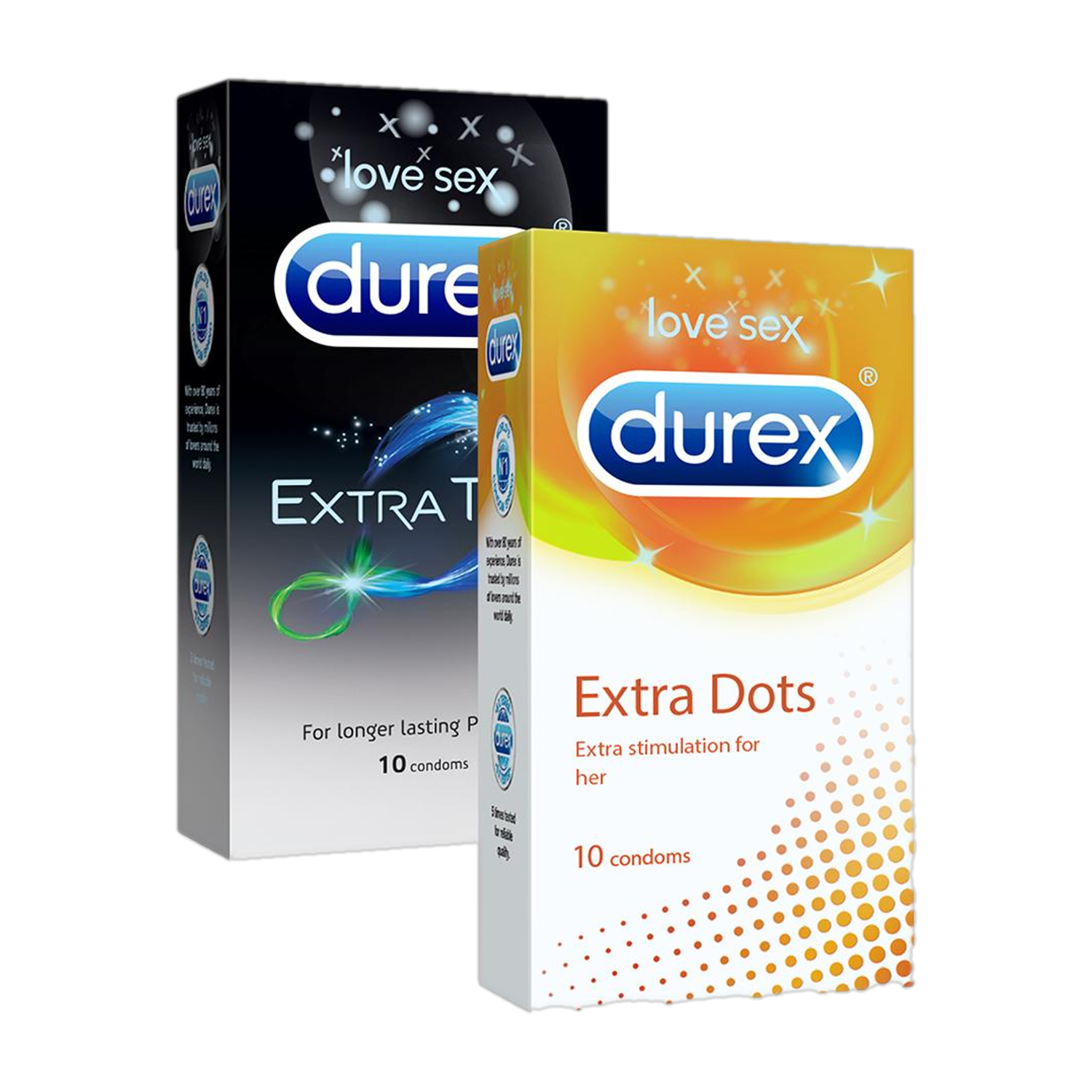 DUREX Extra Dots & Extra Time� For Men, ribbed with lubricant, rubber latex Condom - Image 6