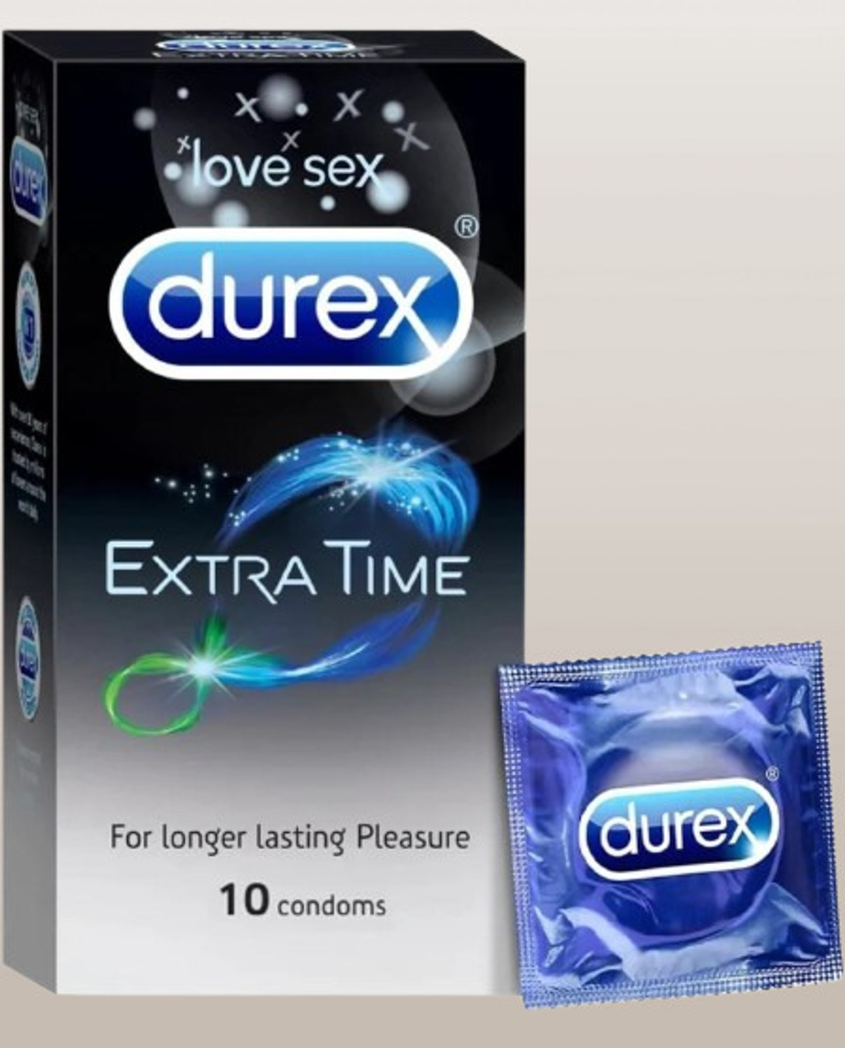 DUREX Extra -Time Condom (10 Sheets) Condom (10 Sheets) - Image 1
