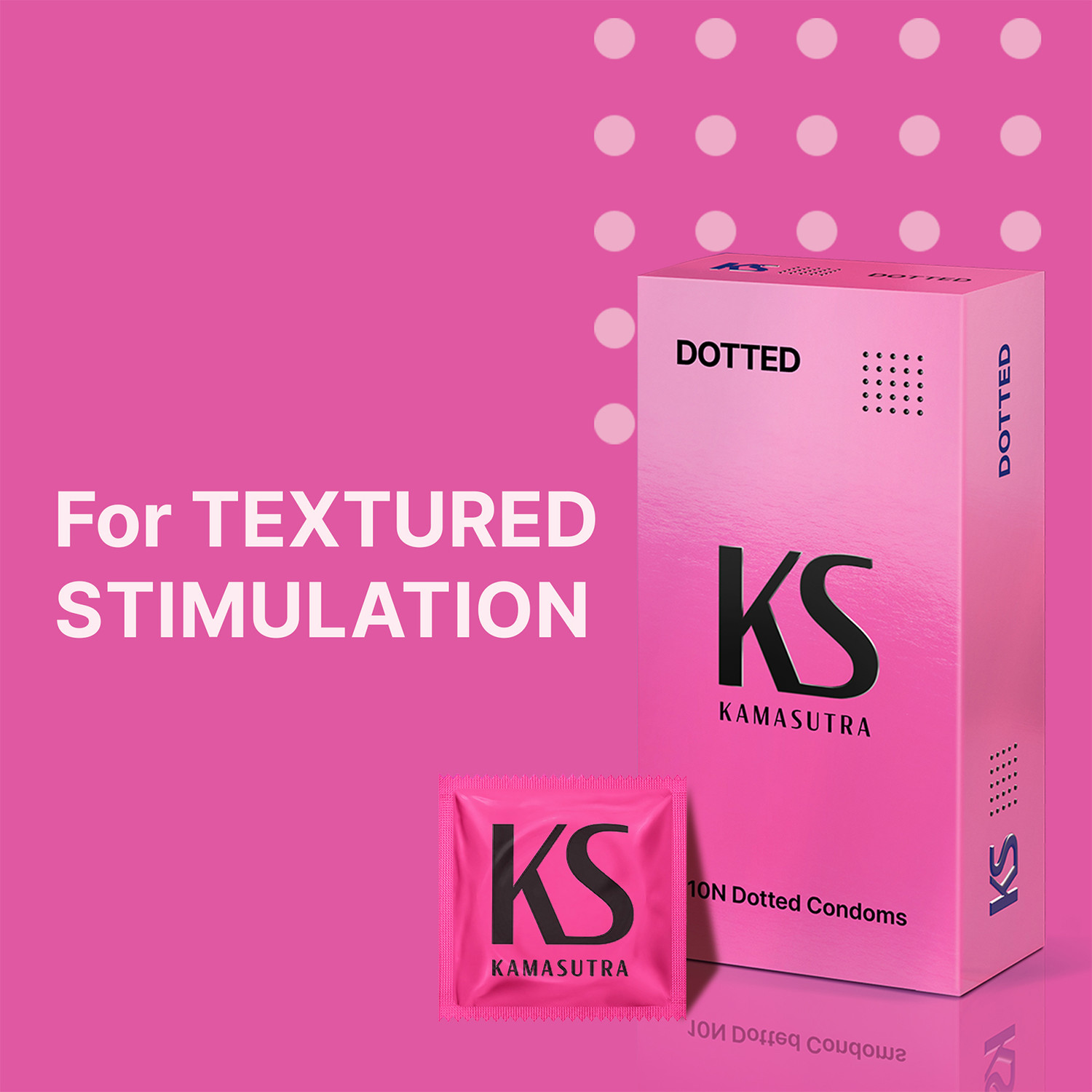 Image of Kamasutra Dotted Condom (24S) Condom (Set of 2, 24 Sheets)