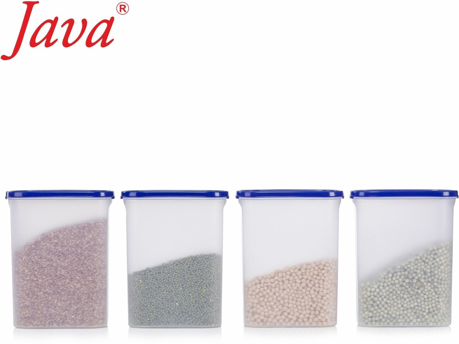 Image of SCIVER Plastic Grocery Container - 2400 ml (Pack of 3, Multicolor)