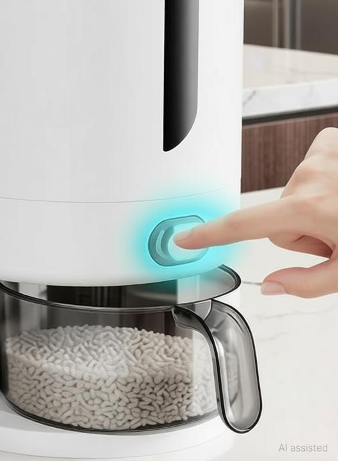 Image of zypher Steel Cereal Dispenser - 12 kg (White)