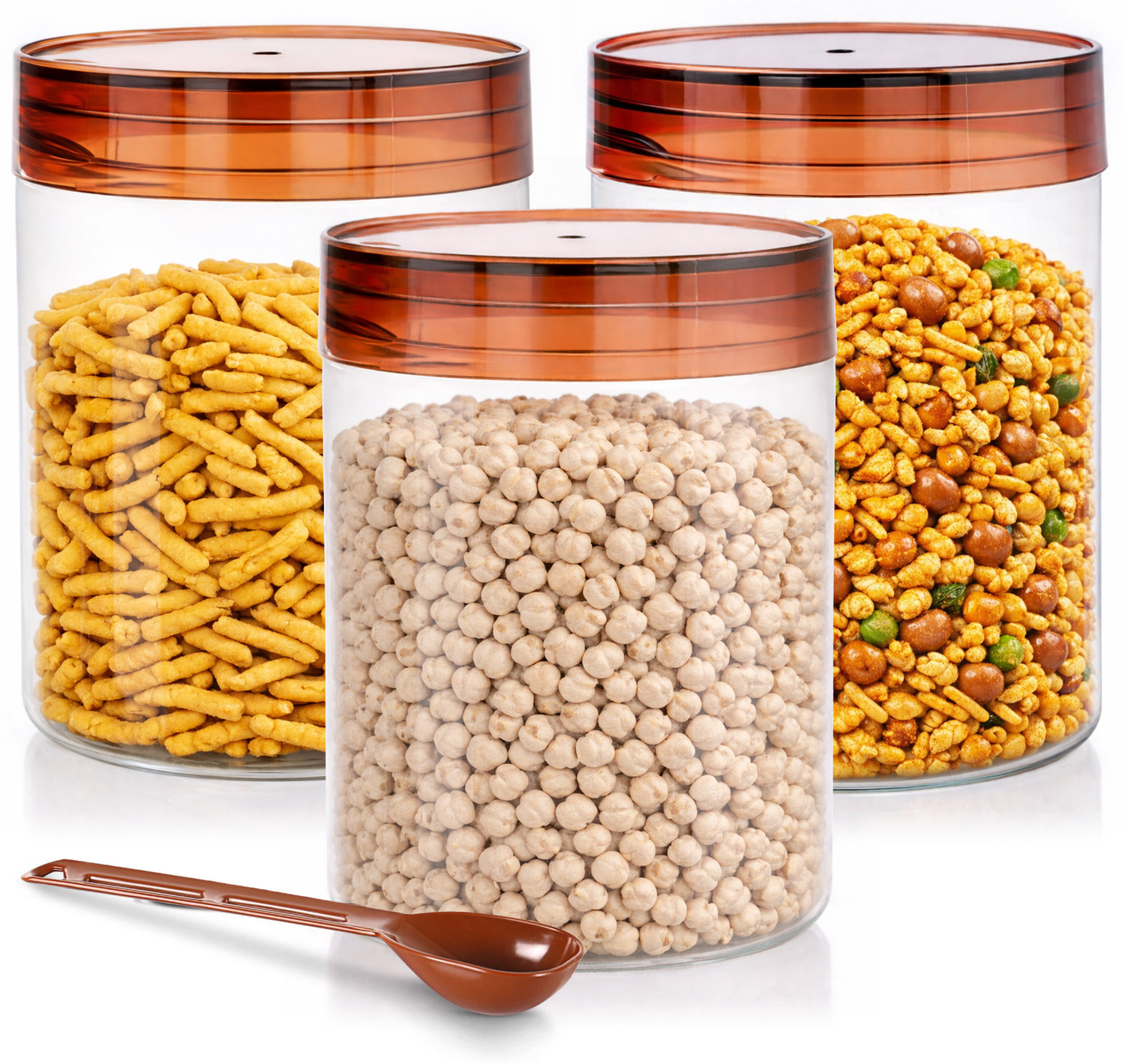 Image of OWLSTONE EXIM LLP Plastic Grocery Container - 250 ml (Brown)
