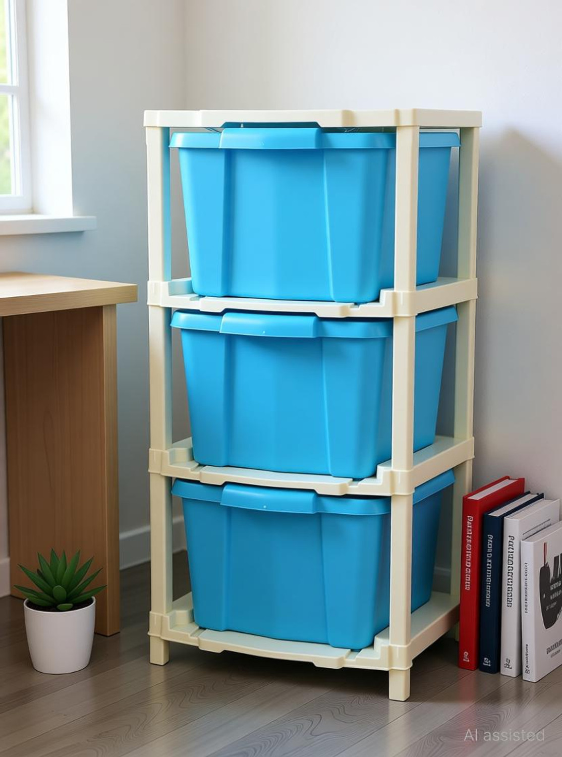 Image of MAXTID multi layer Storage Cabinet for Neat Arrangement Storage Box (Pink)