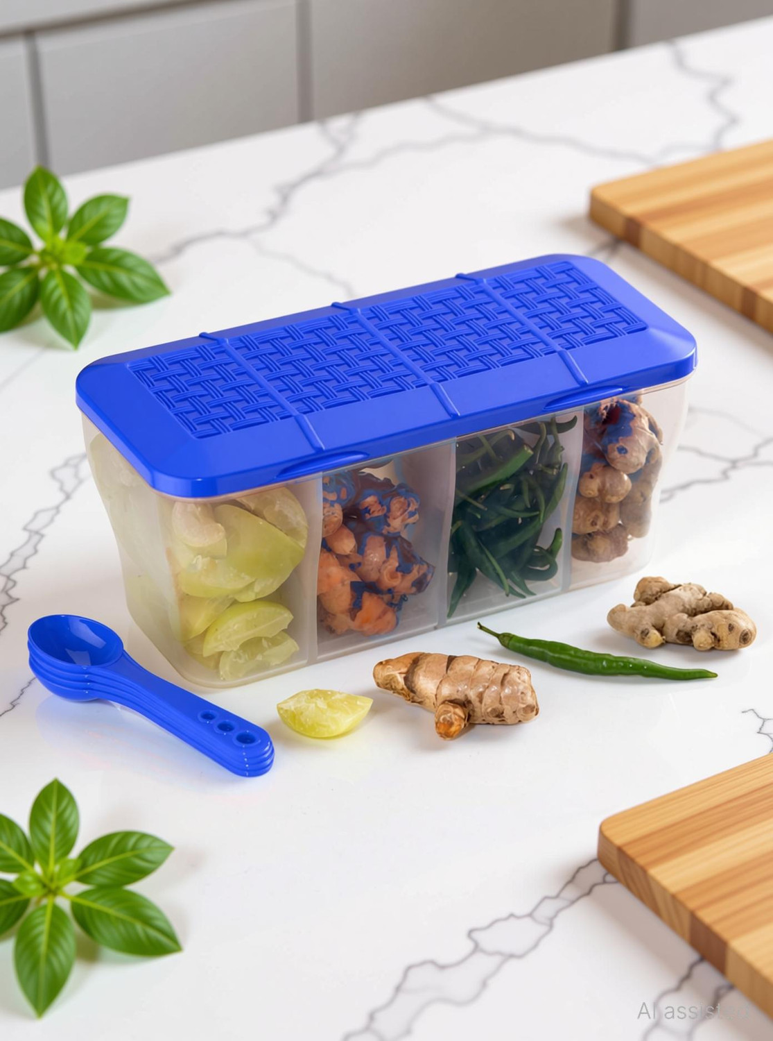Image of Rosebee Plastic Fridge Container - 2400 ml (Pack of 4, Clear)
