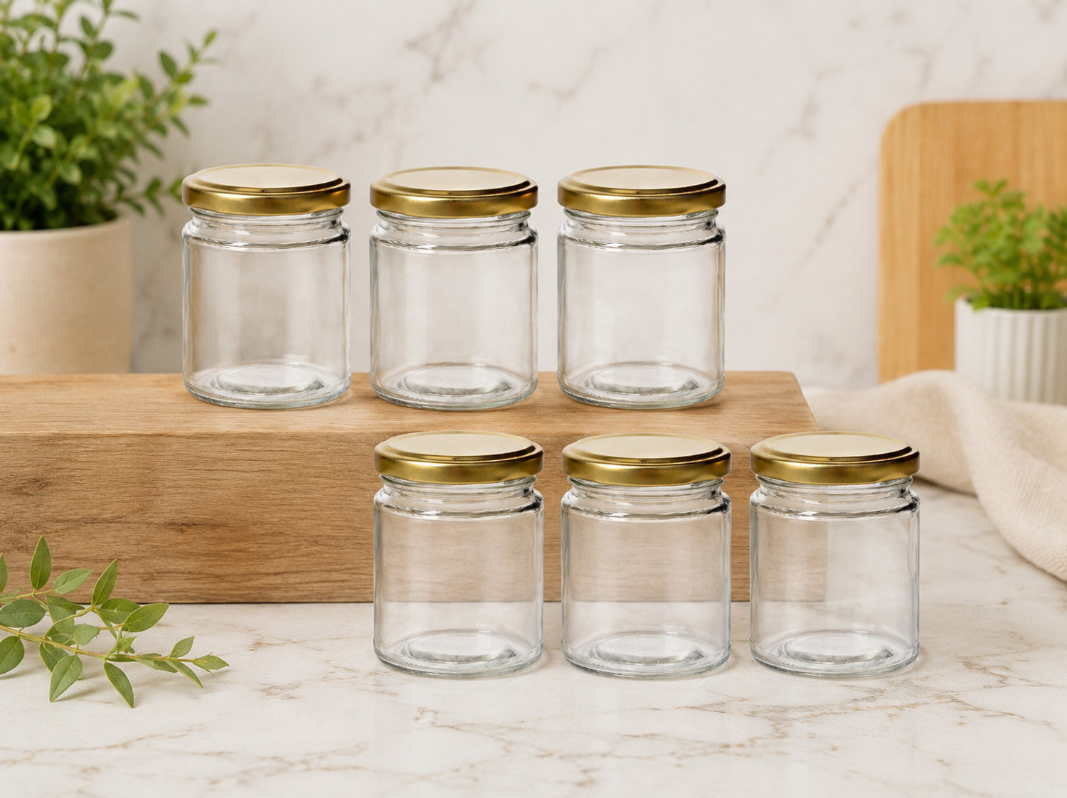 Image of PANEL'S Glass Tea Coffee & Sugar Container - 450 ml (Pack of 4, Clear)