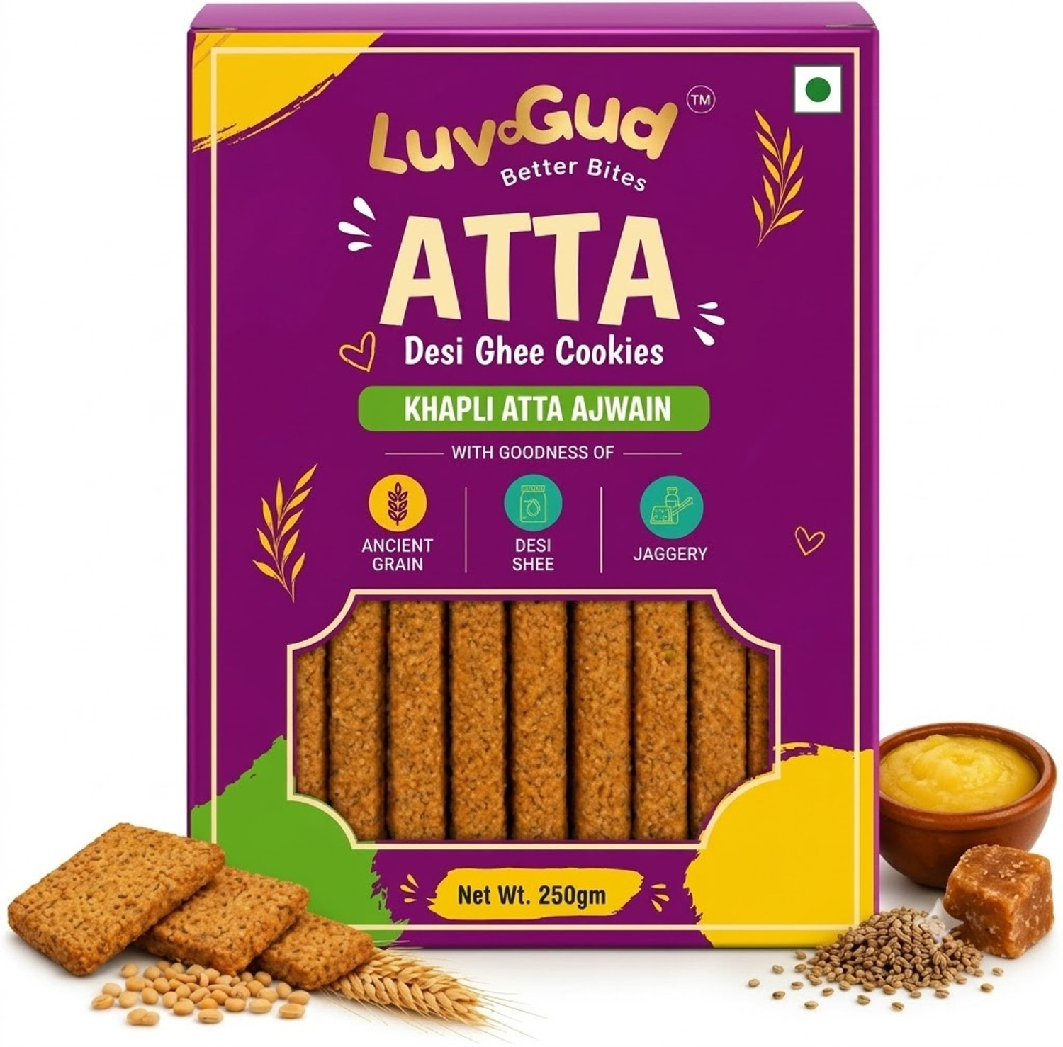 Image of SUWARA Thekua Cookies & Biscuit| Kaju & Badam Flavour | Crispy 250G Bakery Biscuit (250 g)