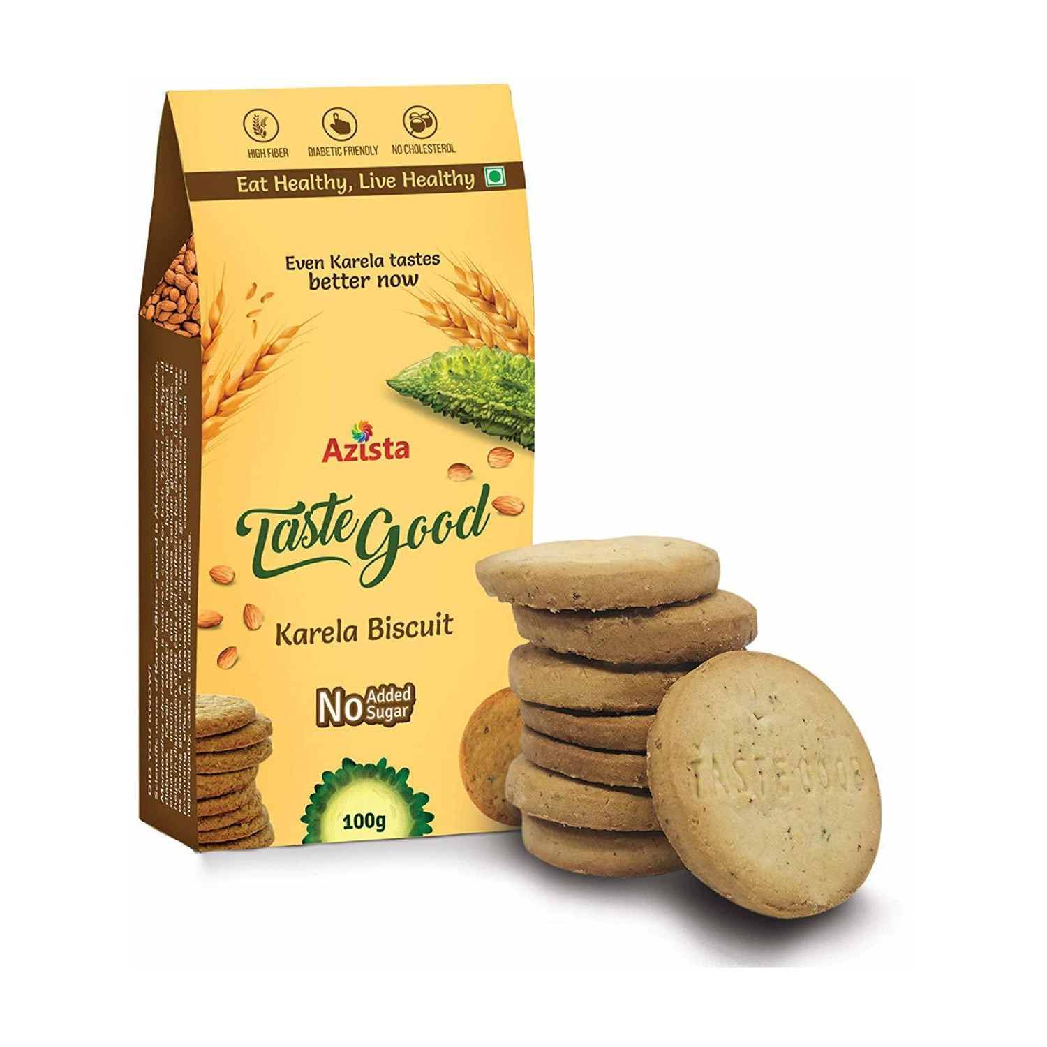 Image of Biesca Ragi & Oats Cookies Sugar Free Cookies with Organic Ragi Flour, Jumbo Oats Cookies Biscuit (180 g)