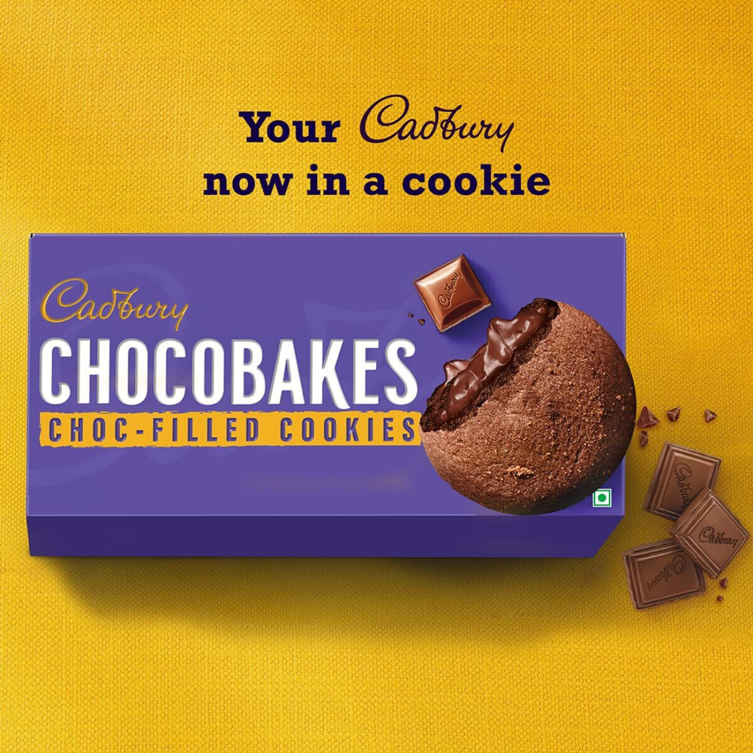 Image of Cadbury Chocobakes ChocFilled Cookies FULL OF CHOCOLATE Cookies Biscuit (3 x 57 g)