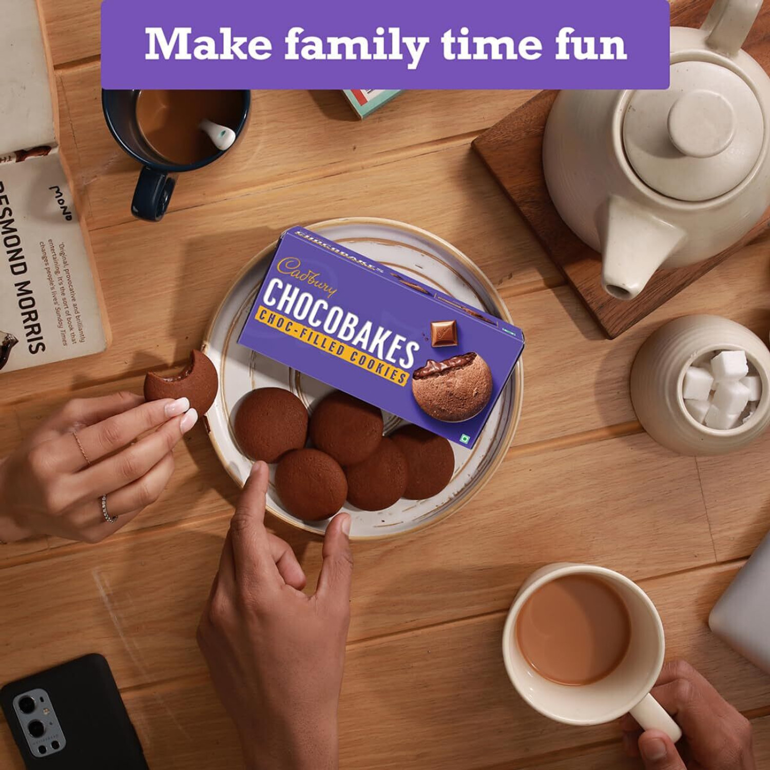 Image of Cadbury Chocobakes ChocFilled Cookies FULL OF CHOCOLATE Cookies Biscuit (3 x 57 g)