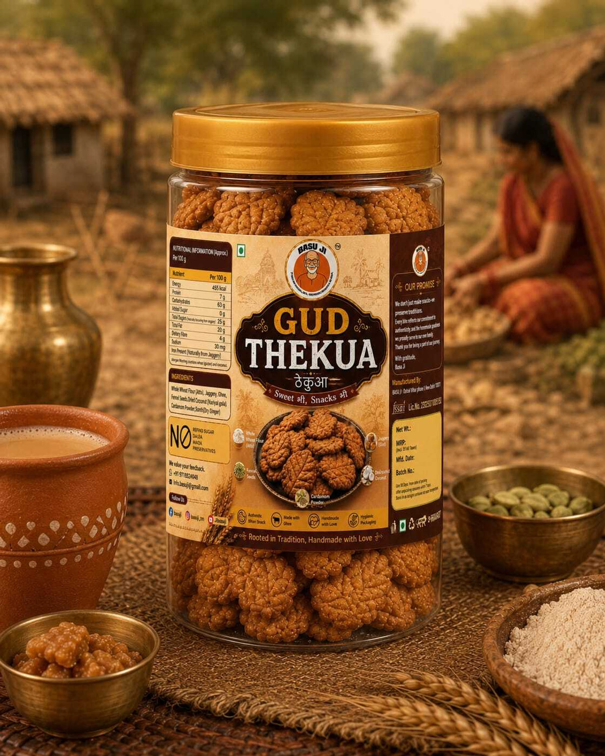 Image of mata raj kaur foods TUTTI FRUTTI ATTA COOKIES Bakery Biscuit (400 g)