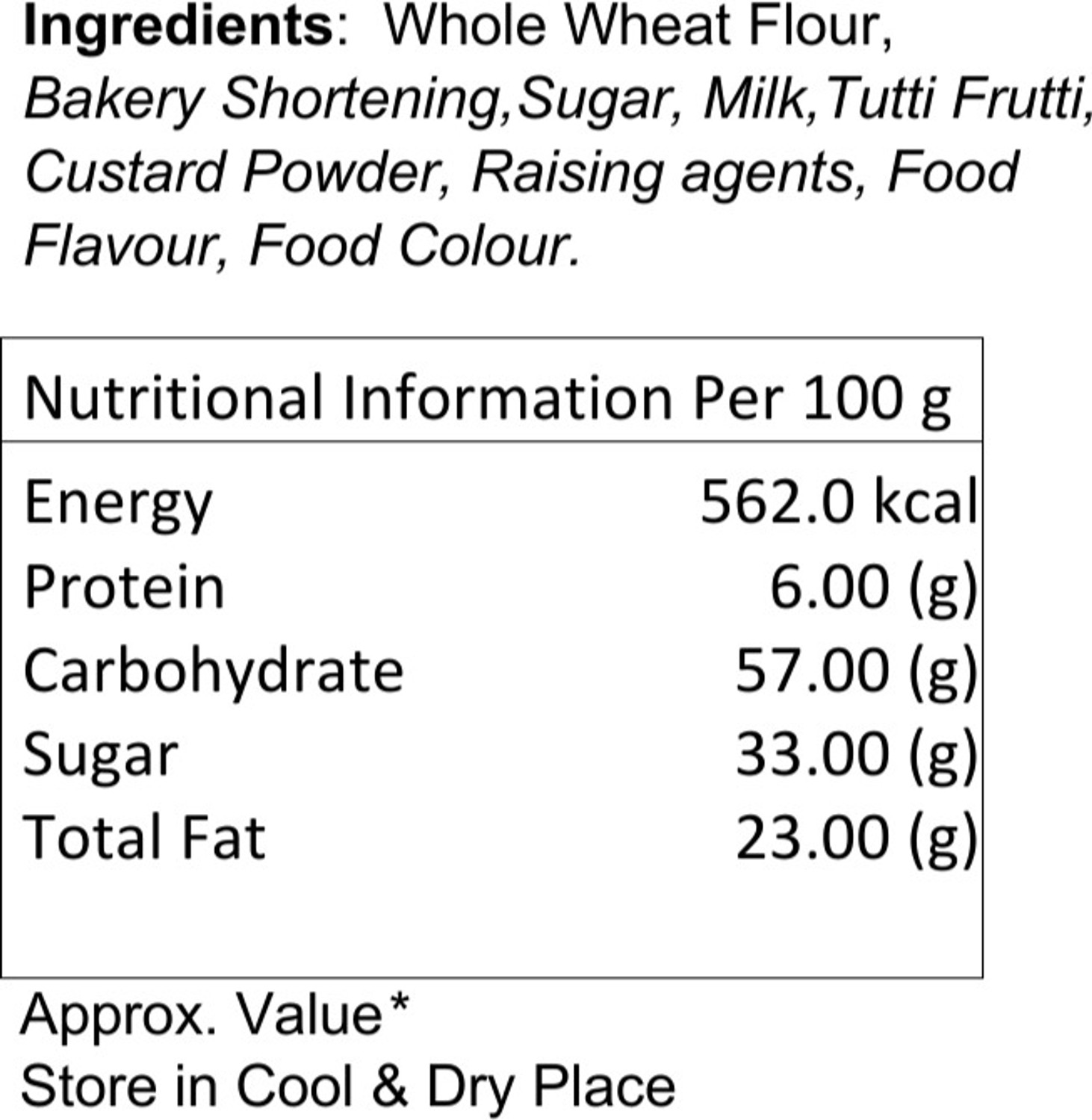 Image of mata raj kaur foods TUTTI FRUTTI ATTA COOKIES Bakery Biscuit (400 g)