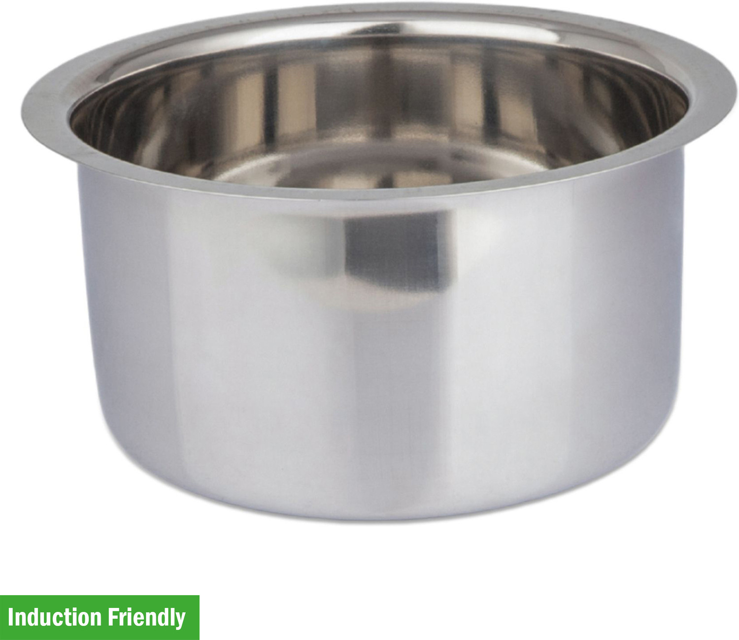 Image of CraftedCutlery Heavy Stainless Steel Tope With Lid | Bhagola | Patila | Flat Bottom Tope 2.5 L capacity 22 cm diameter (Stainless Steel, Induction Bottom)