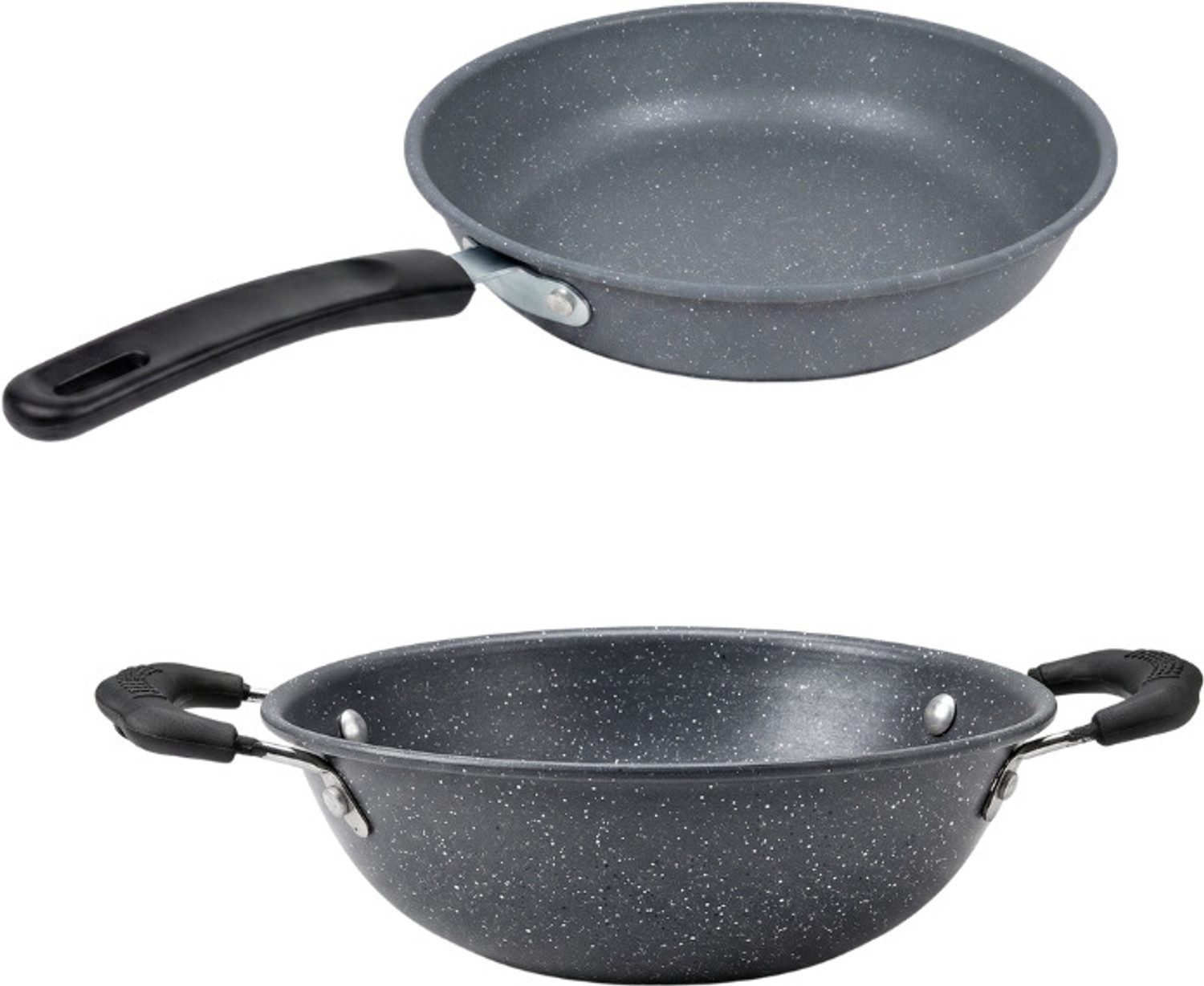 Image of Rk Mini 5-Pc Daily Durable Iron Non-Stick Healthy, Low-Oil Induction friendly Non-Stick Coated Cookware Set (Iron, 5 - Piece)