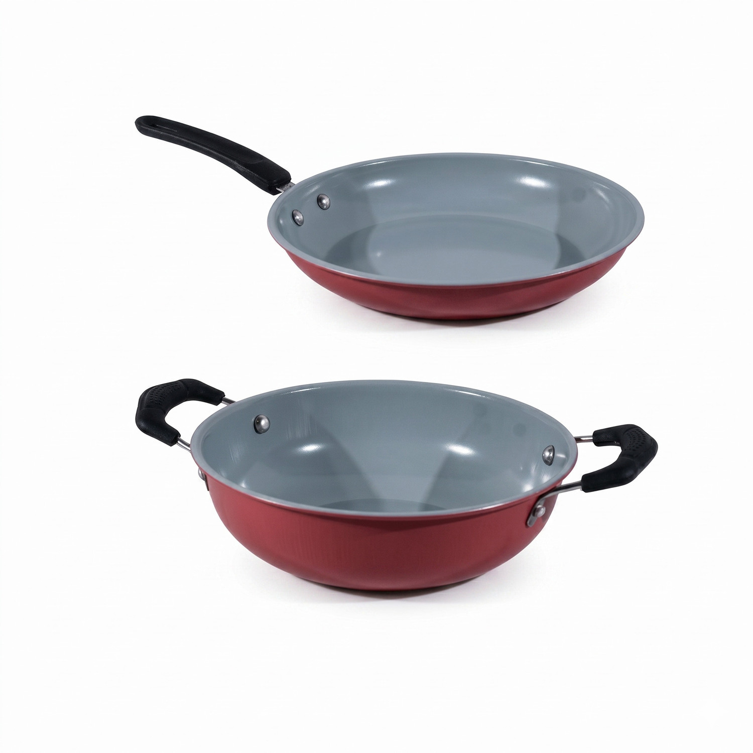 Image of Rk Mini 5-Pc Daily Durable Iron Non-Stick Healthy, Low-Oil Induction friendly Non-Stick Coated Cookware Set (Iron, 5 - Piece)