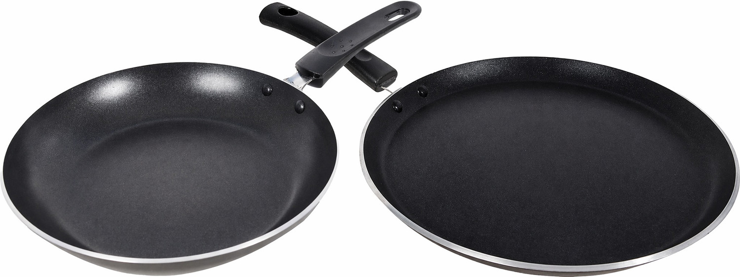 HM EVOTEK Multipurpose Fry Pan with Lid Dosa Tawa Combo - Image 1