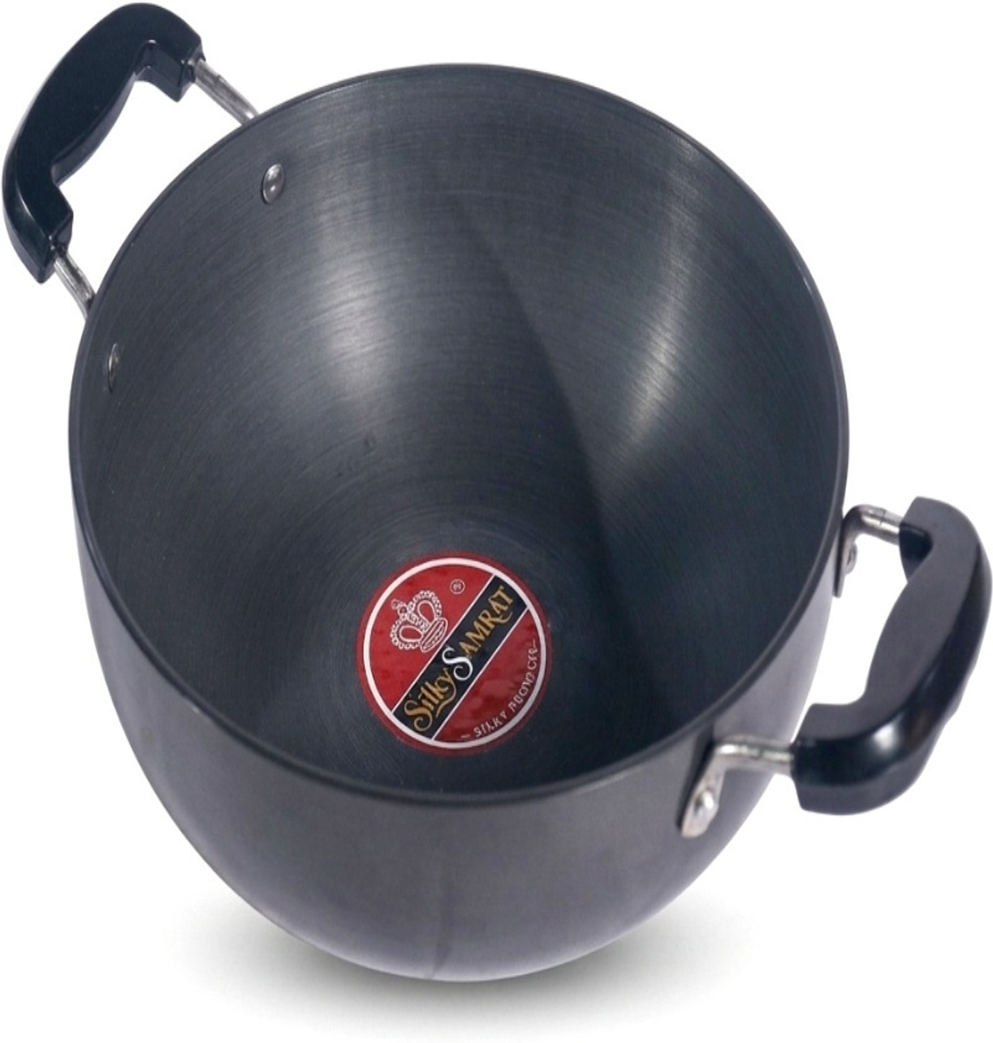 Image of Gadia Aluminium GAD-AL-KADAI-2H-BLK-01 Induction Bottom Non-Stick Coated Cookware Set (Hard Anodised, 1 - Piece)