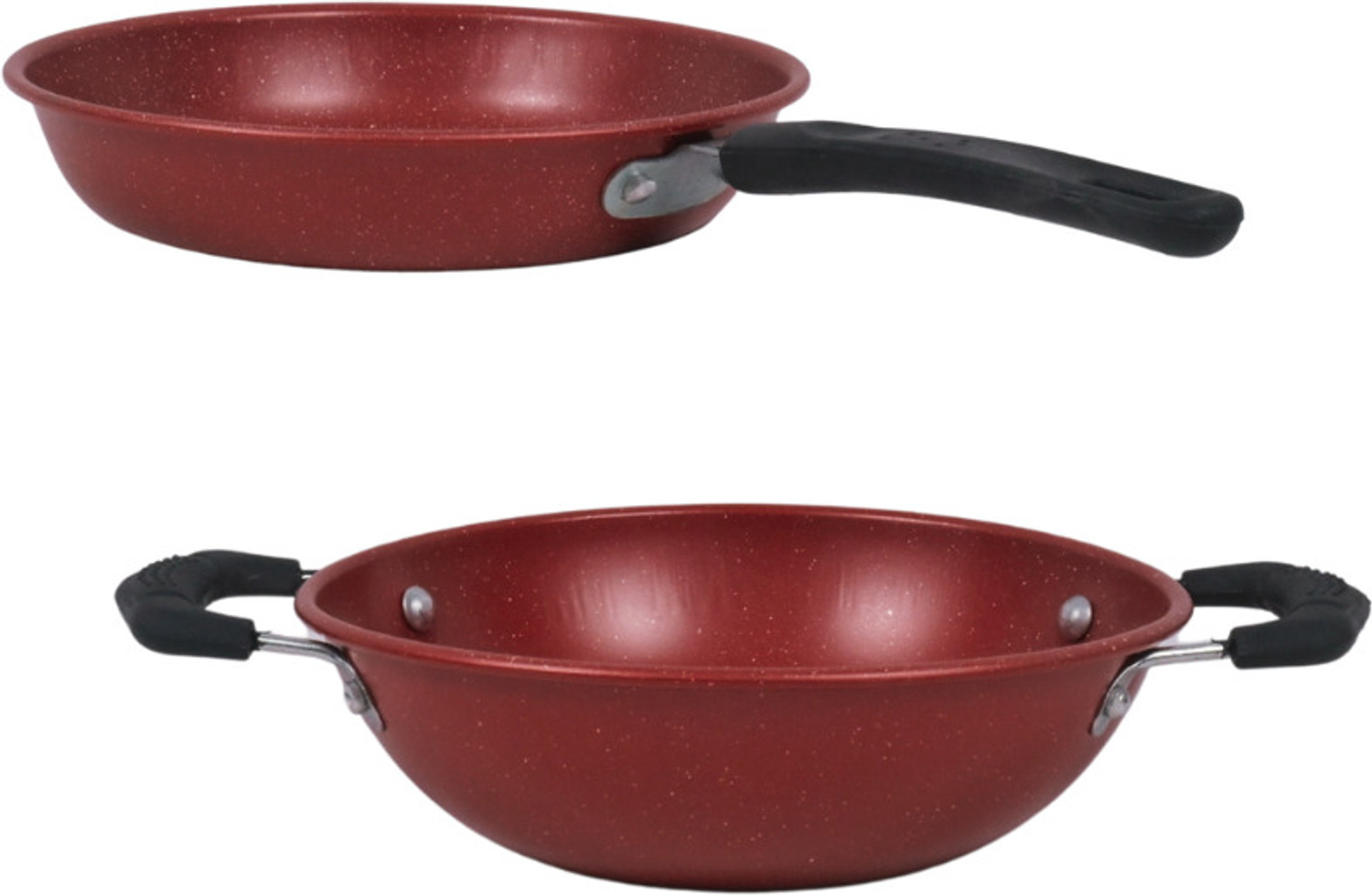 Image of Rk Mini 5-Pc Daily Durable Iron Non-Stick Healthy, Low-Oil Induction friendly Non-Stick Coated Cookware Set (Iron, 5 - Piece)