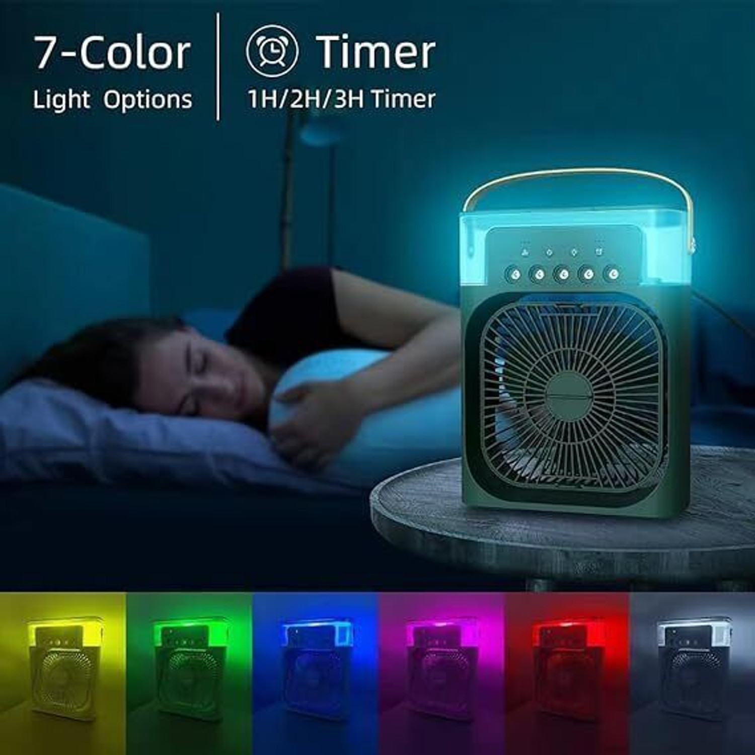 Image of RANGOKI Mini Humidifier Mini Cooler Fan for Room Cooling Cooling Fan All in one Cooler (Multicolor)
