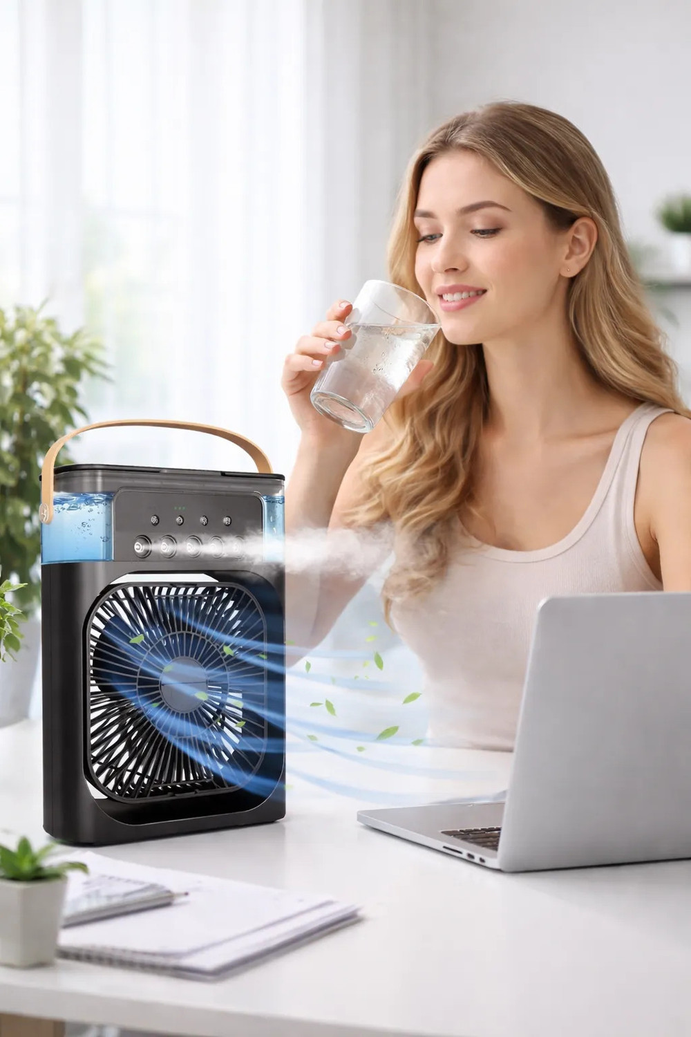 Image of APNA STORE MD-USB-Cooler Mint /Blk196 Cooling Fan Laptop Cooler (Black)