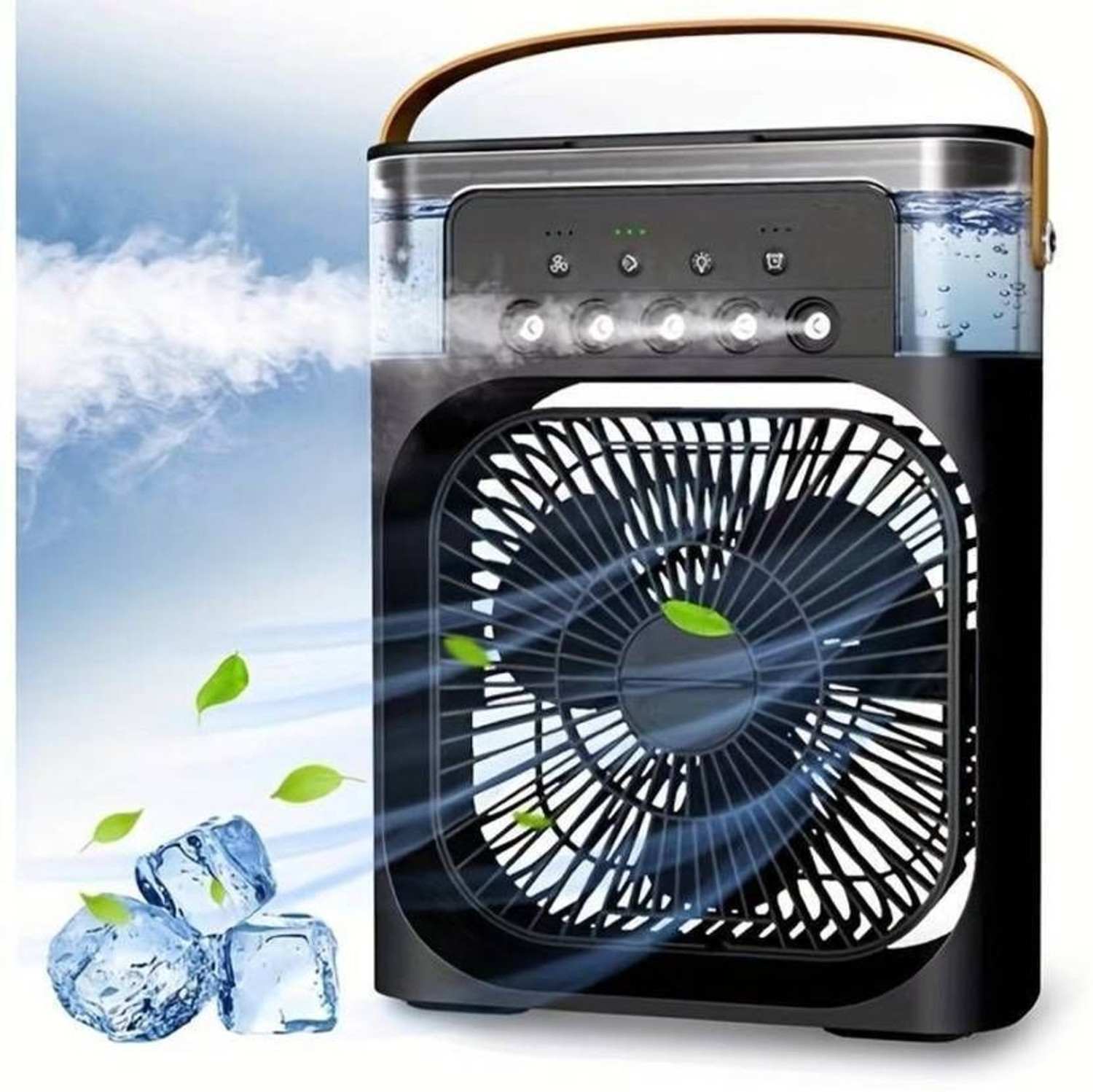 Image of APNA STORE MD-USB-Cooler Mint /Blk196 Cooling Fan Laptop Cooler (Black)