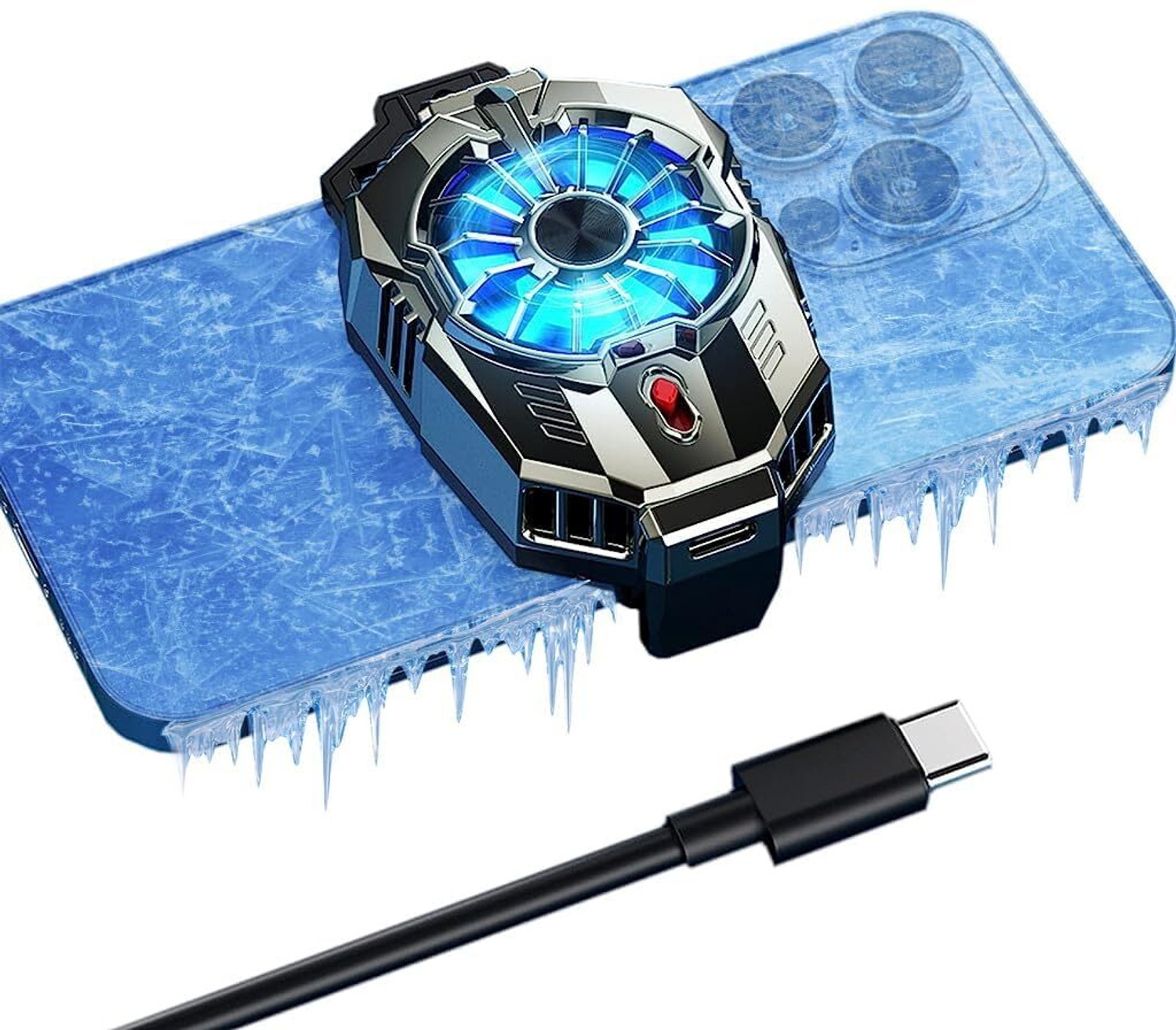Image of INVICTO CR SL 10 MAGNATIC Ergonomic Cooling Pad with Adjustable Height (Sl 10 Megnetic)