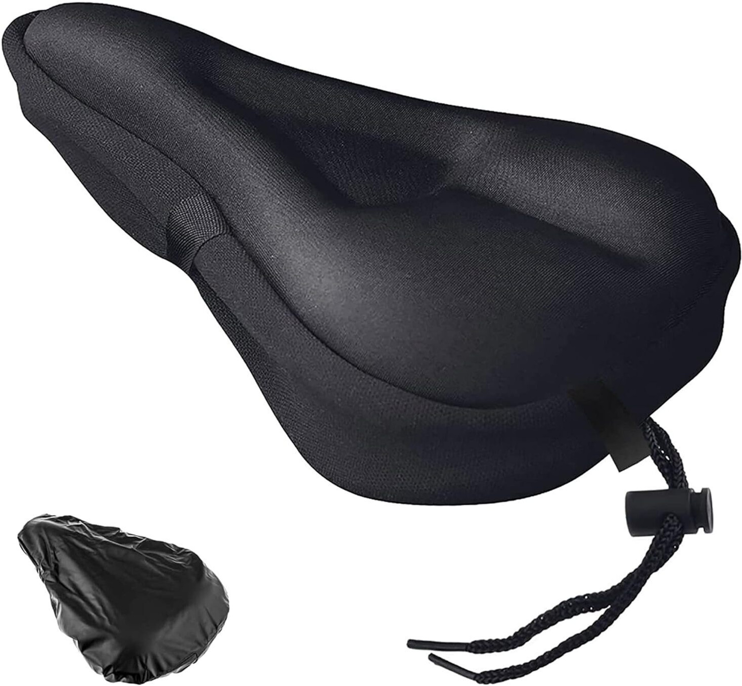 Image of hemcycle Premium Gel Seat Cover Bicycle Seat Cover Free Size (Black)