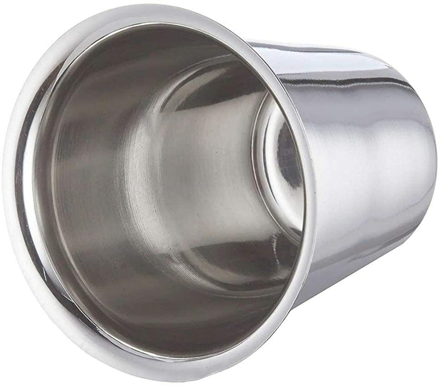 Image of snehatrends Pack of 12 Stainless Steel 12pc stainless steel 120ml tea cup /coffee cup daily use chrome finish (Silver, Cup)