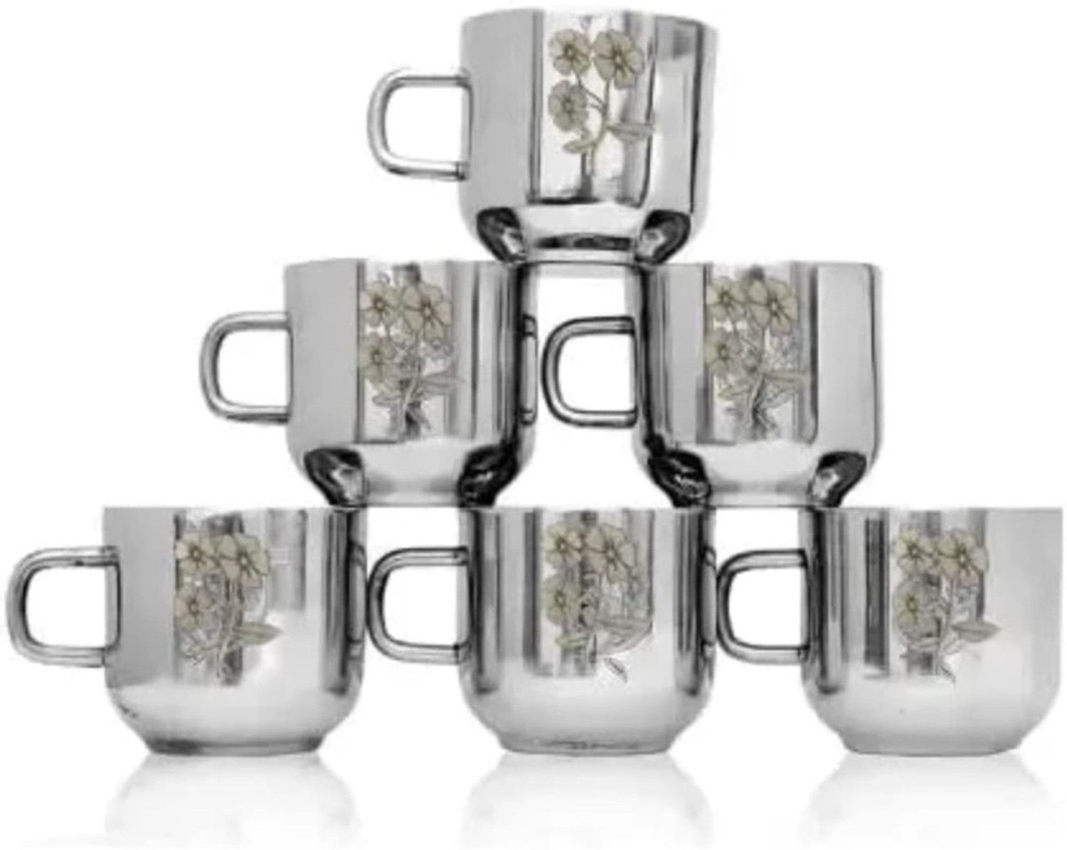 Image of SPEACK Pack of 12 Stainless Steel, Plastic Tea Cups Set, Tea Cup, Tea Cups, Coffee Cup (Purple, Cup Set)