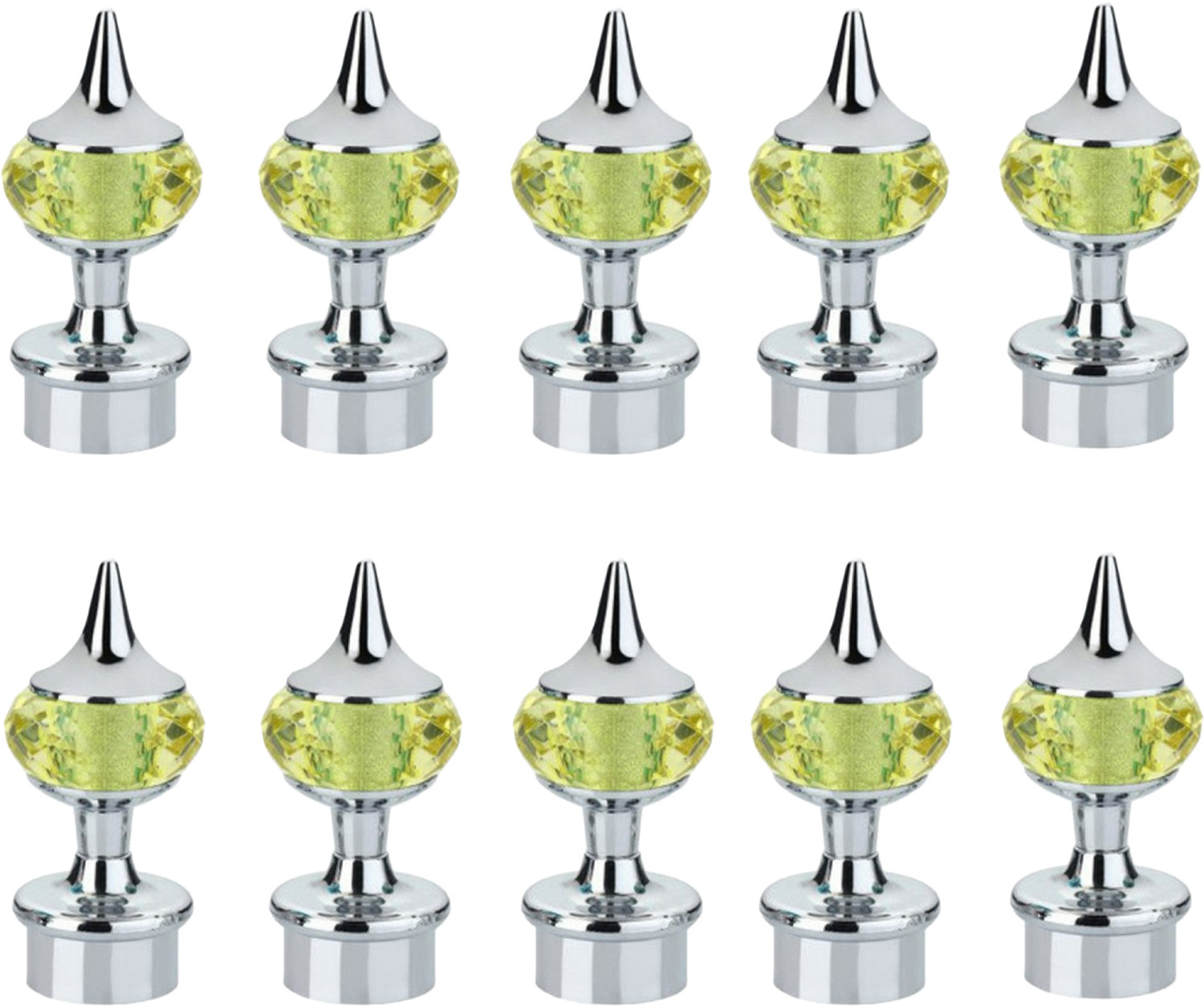 Bzcarts Light Green Curtain Knobs Metal Pack of 10 - Image 3