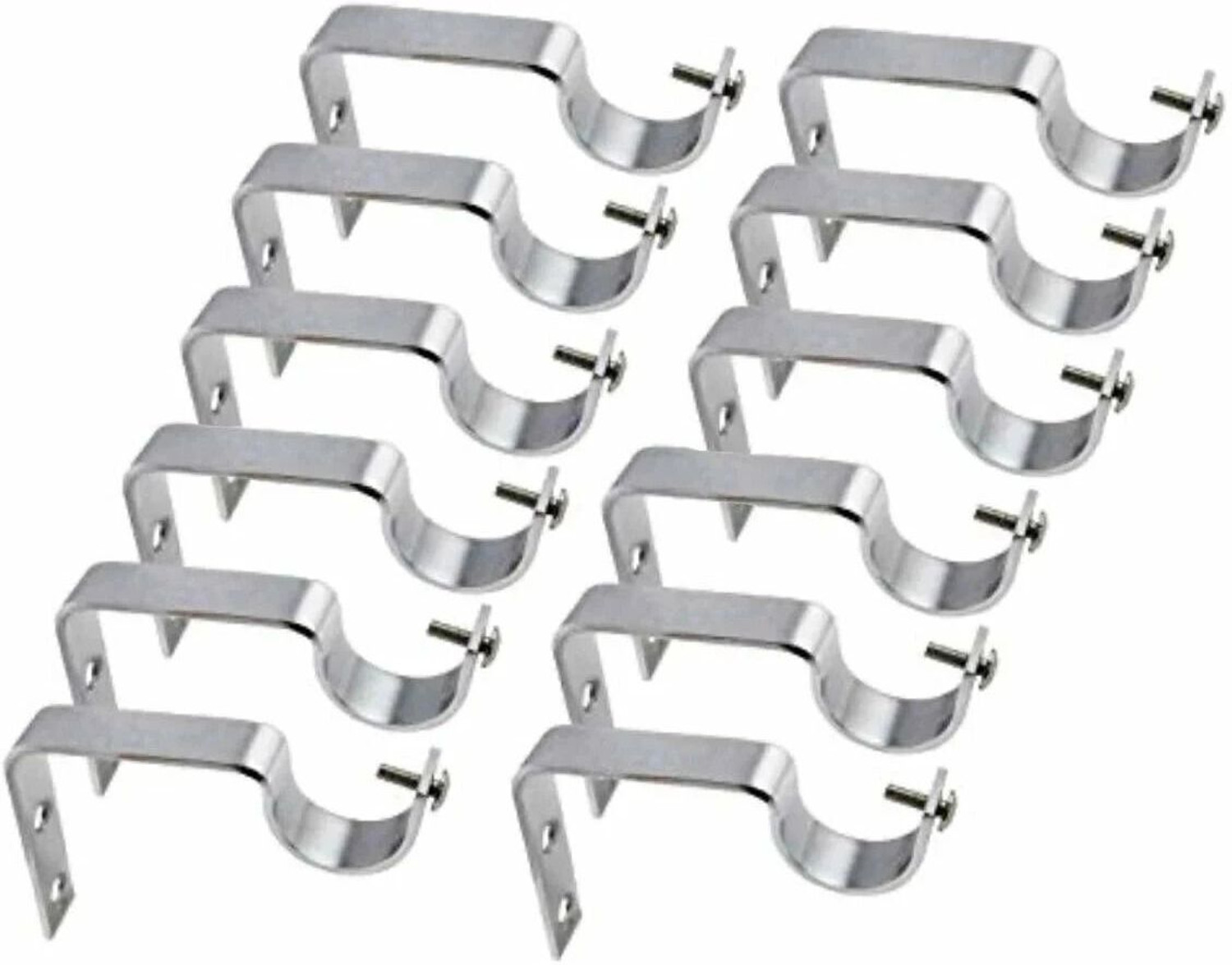 NRT Silver Curtain Hooks, Rods, Knobs, Bracket - Image 3