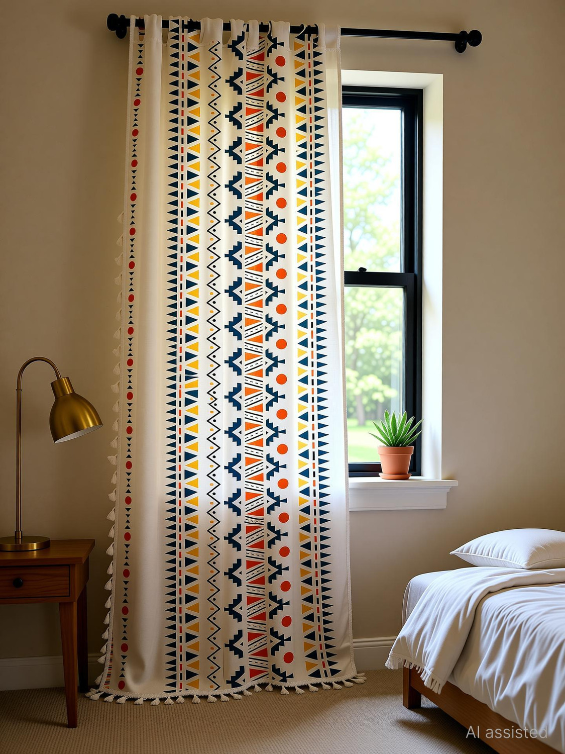 Image of Urban Space 213 cm (7 ft) Door Cotton Room Darkening Curtain (Pack Of 2) (Mustard, Solid)