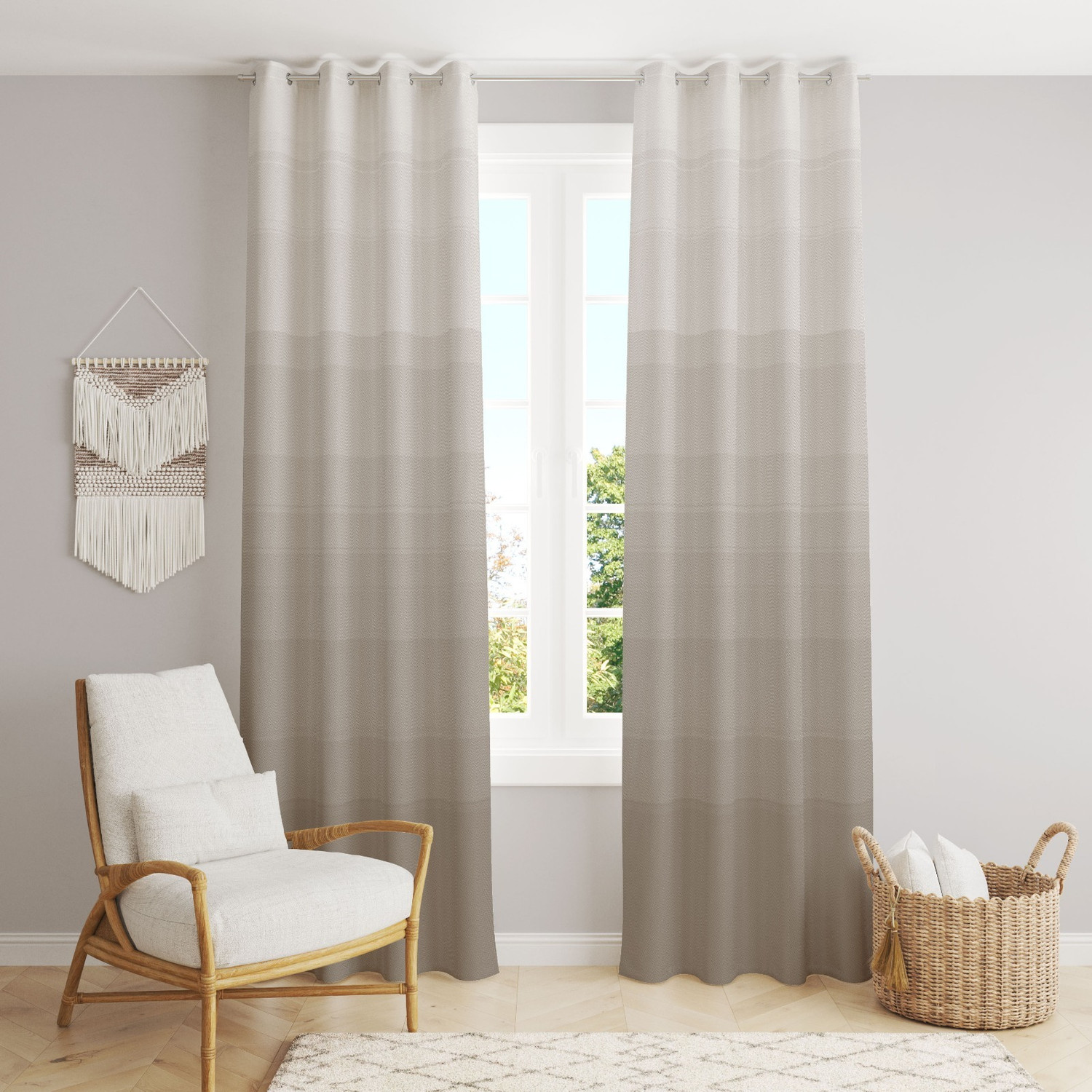 Image of GCPL 153 cm (5 ft) Window Cotton Blackout Curtain (Pack Of 2) (Maroon, Self Design)
