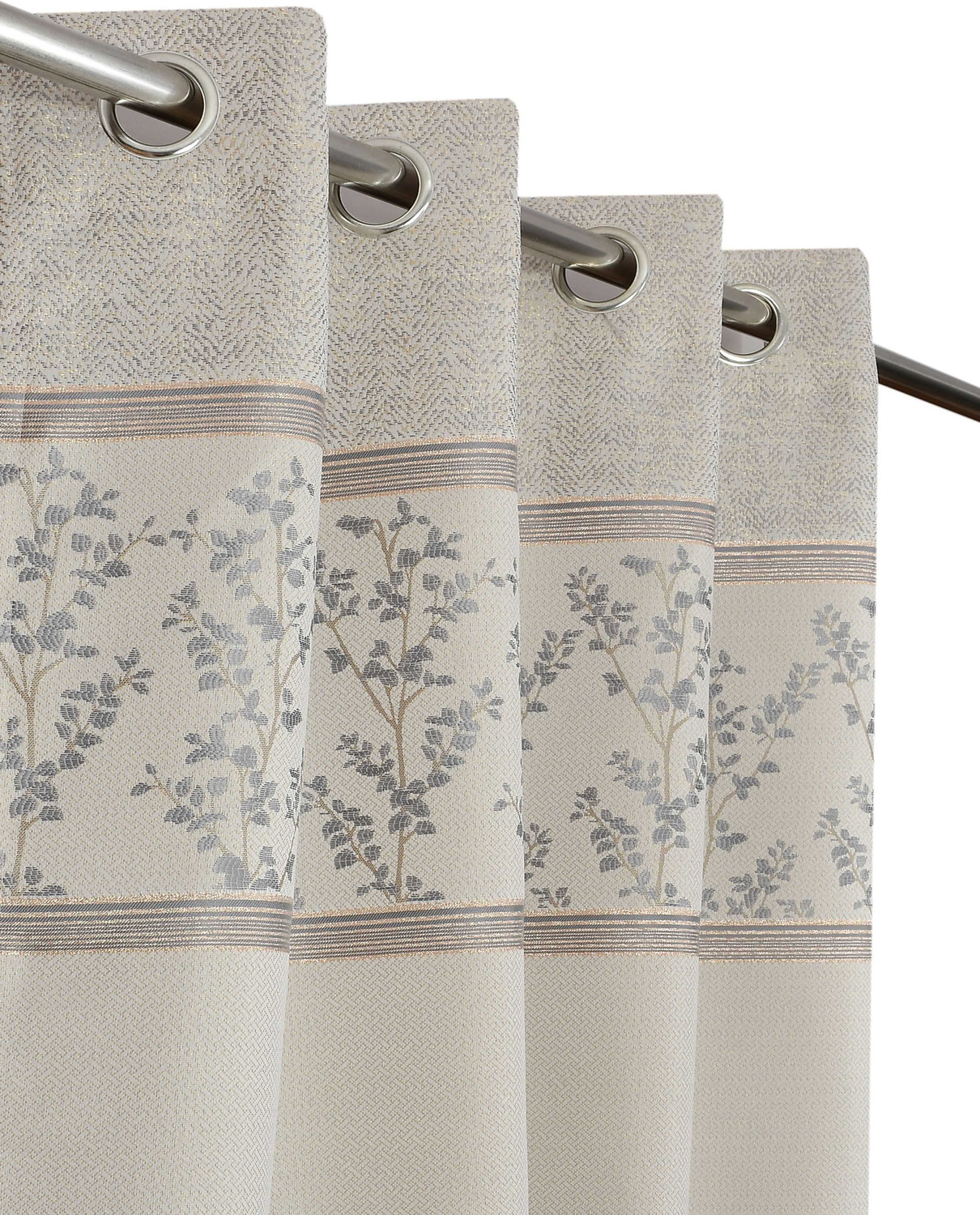 Image of Kraftiq Homes 274 cm (9 ft) Long Door Jacquard Room Darkening Curtain (Pack Of 2) (Maroon, Embroidered)