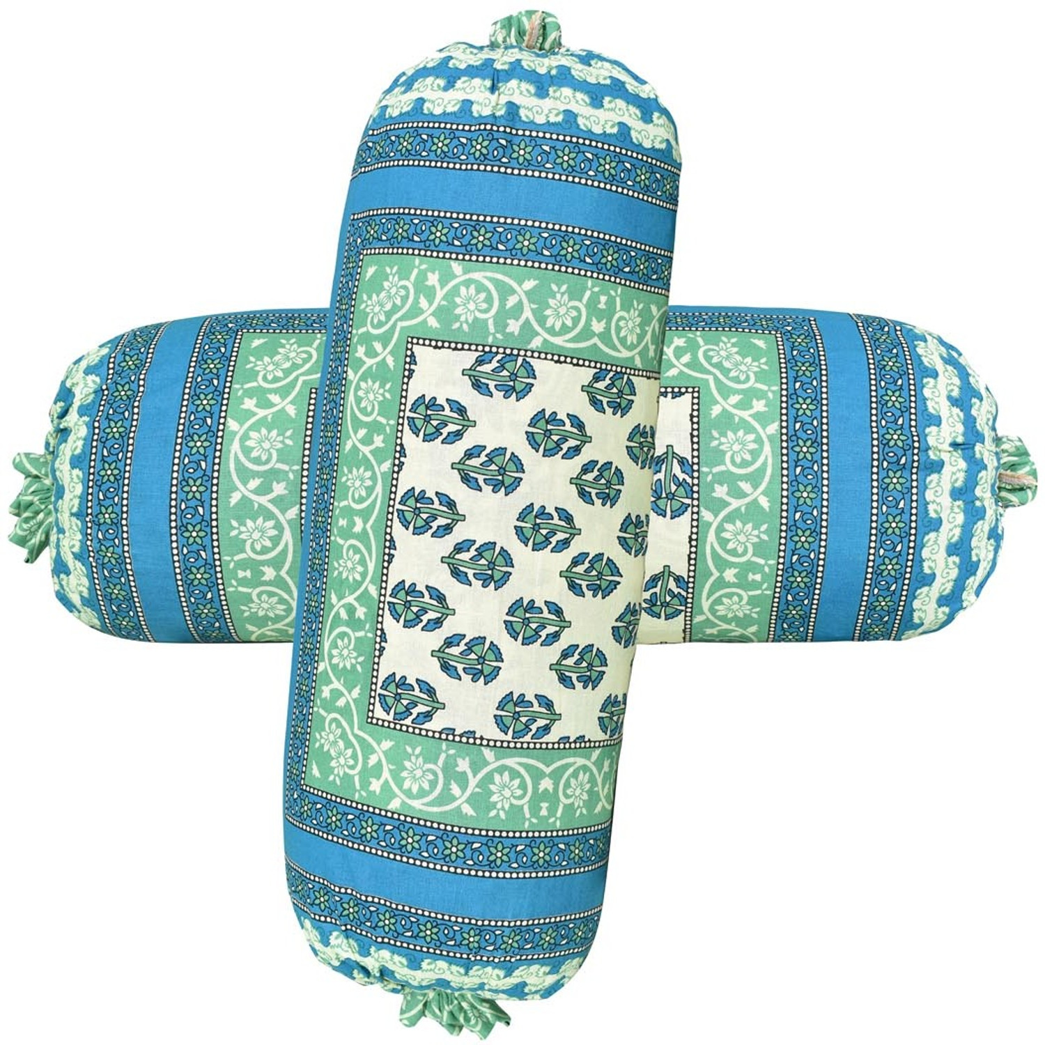 Image of EM DreamLoom Cotton Bolsters Cover (40.64 cm*95.5 cm, Pack of 2, Red)